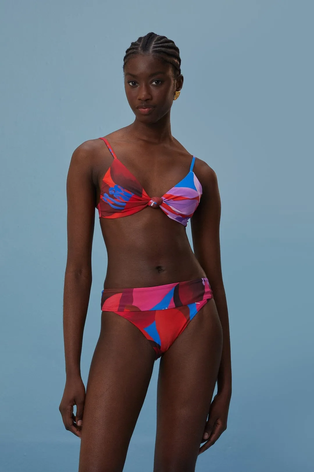 fresh start Vintage Soul Watercolor Floral Bikini Top
