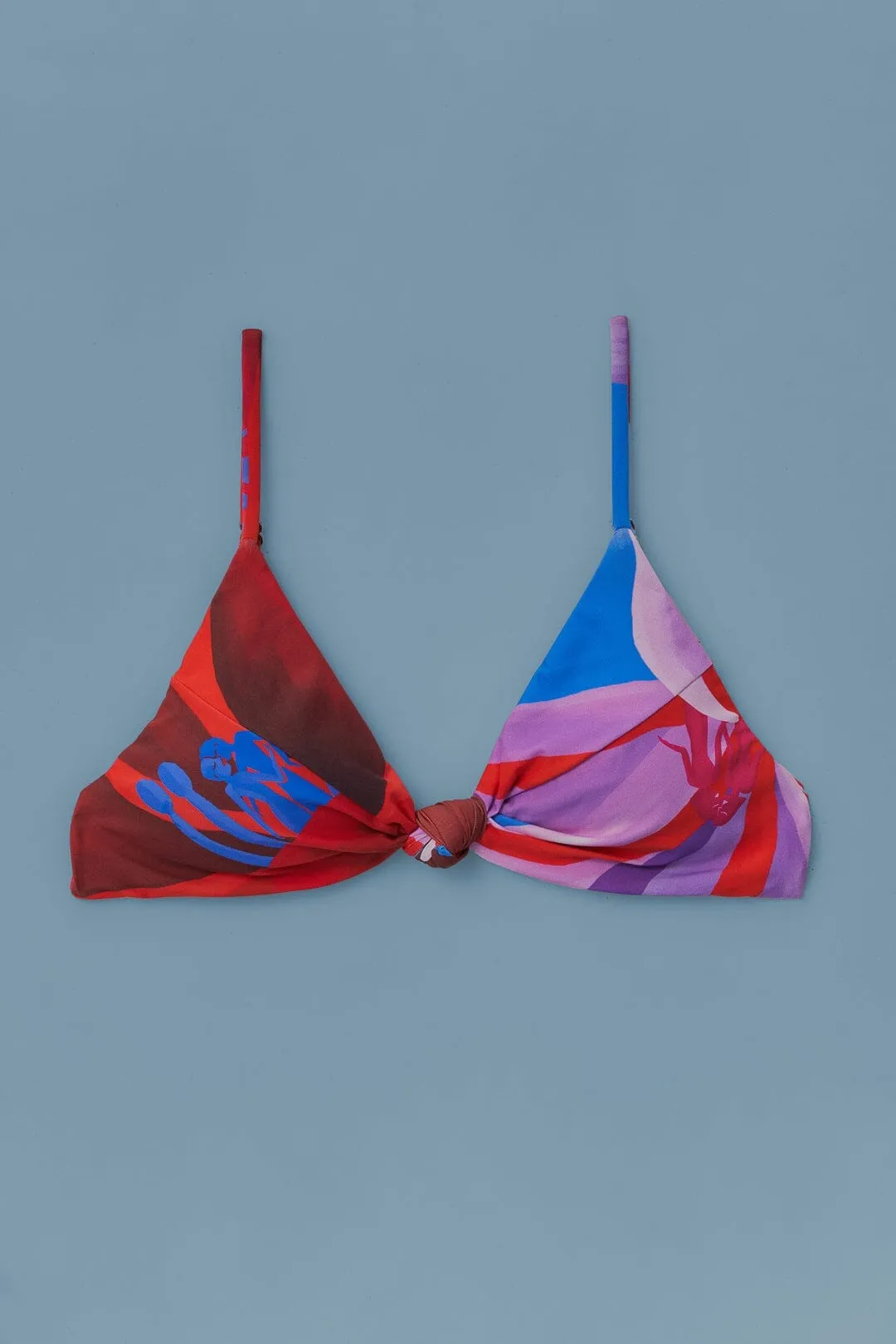UVProtection Coating Watercolor Floral Bikini Top