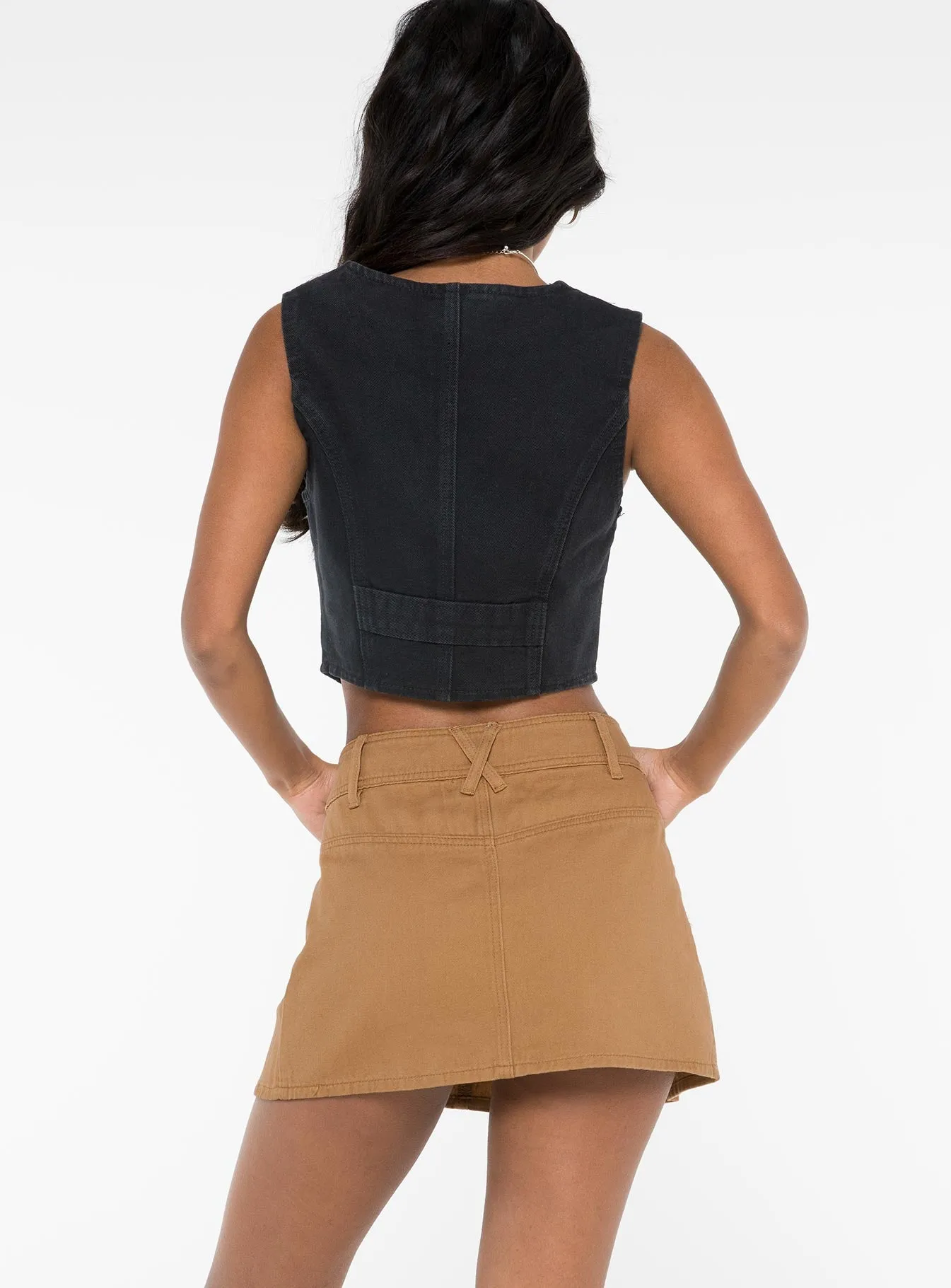 Weekend Look Light Touch Stanton Mini Skirt Beige