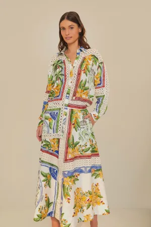 Weekend Outfit Wardrobe Hero Off-White Tropical Destination LENZING? ECOVERO? Euroflax? Midi Skirt