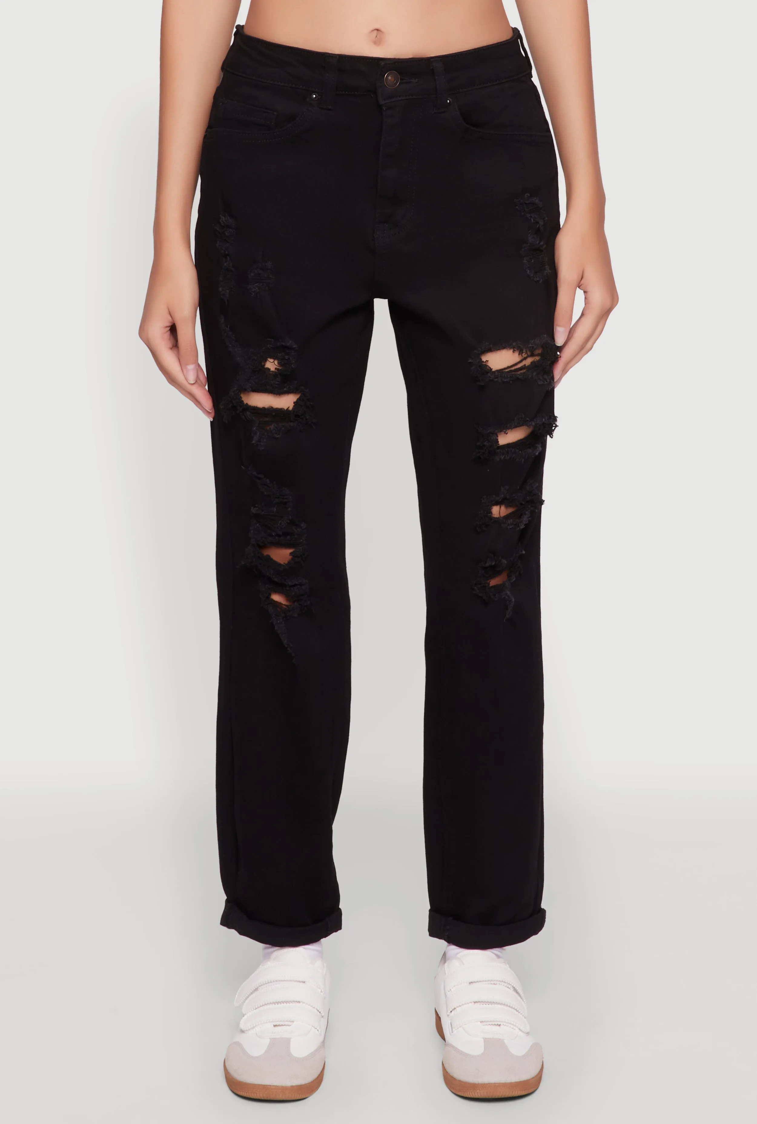 WAX Distressed Boyfriend Jeans Flexible Piece Street Basics