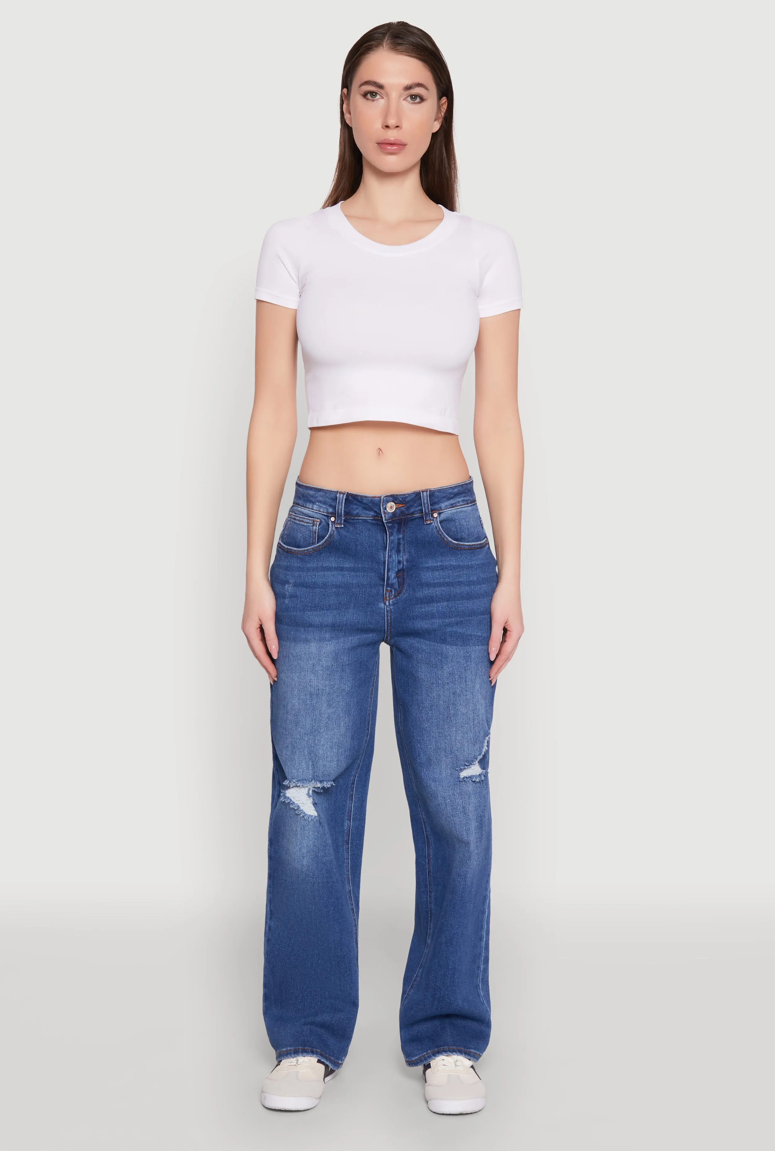 WAX Whiskered Ombre Distressed Jeans Smart Casual