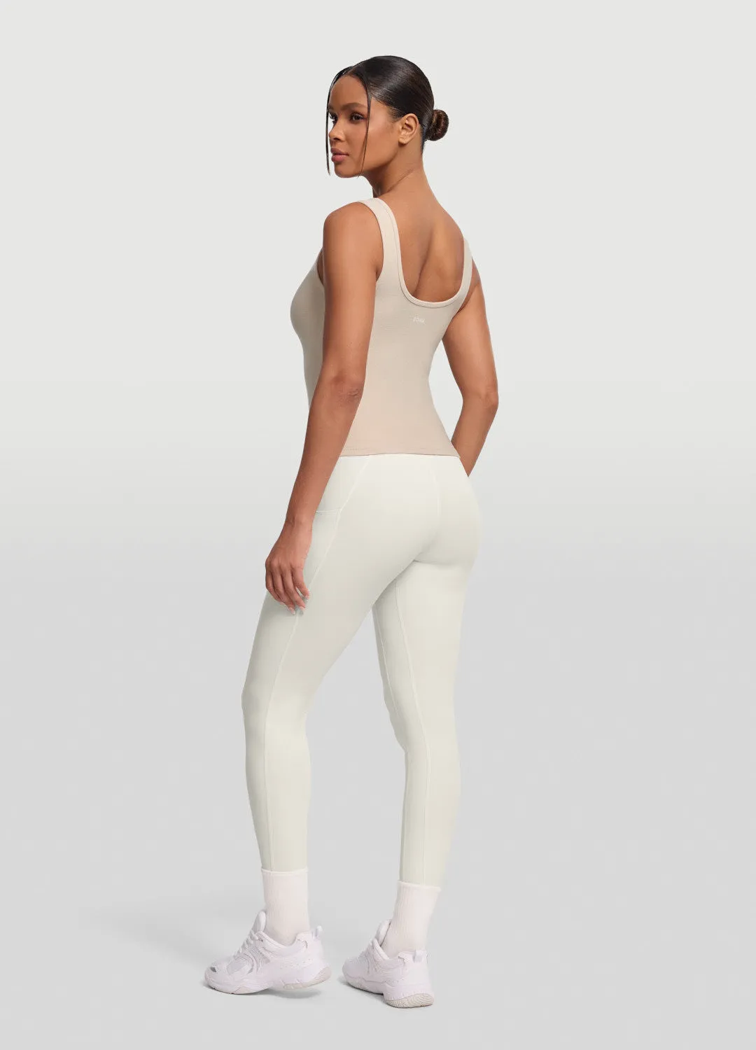 Perforated Ventilation Button Front Tank Top