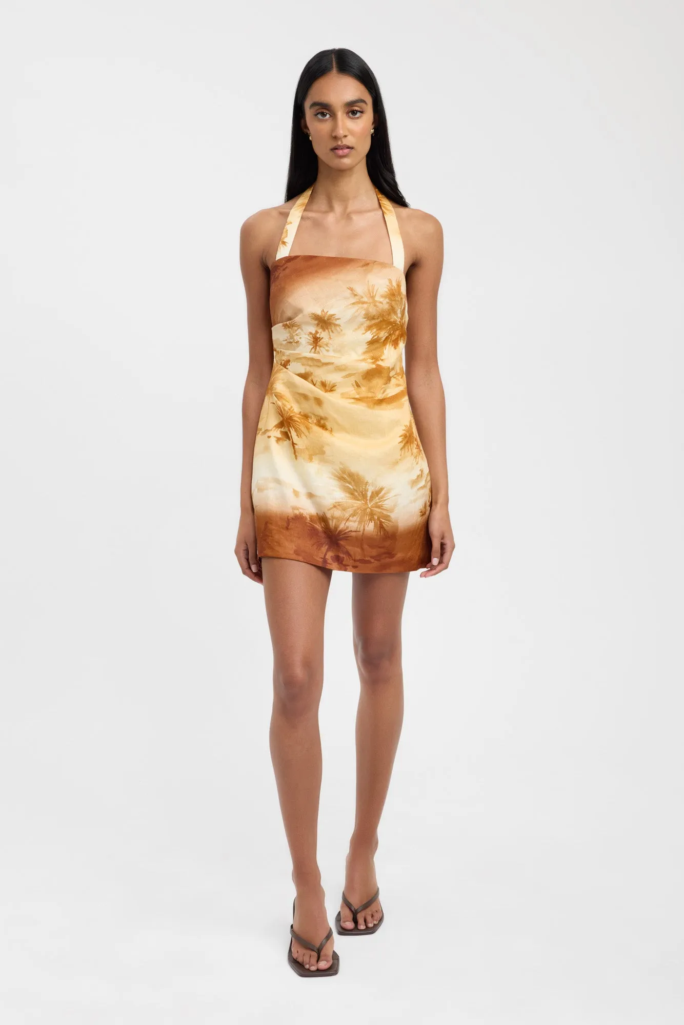 Tailored Fit Art Mood Maui Halter Mini Dress