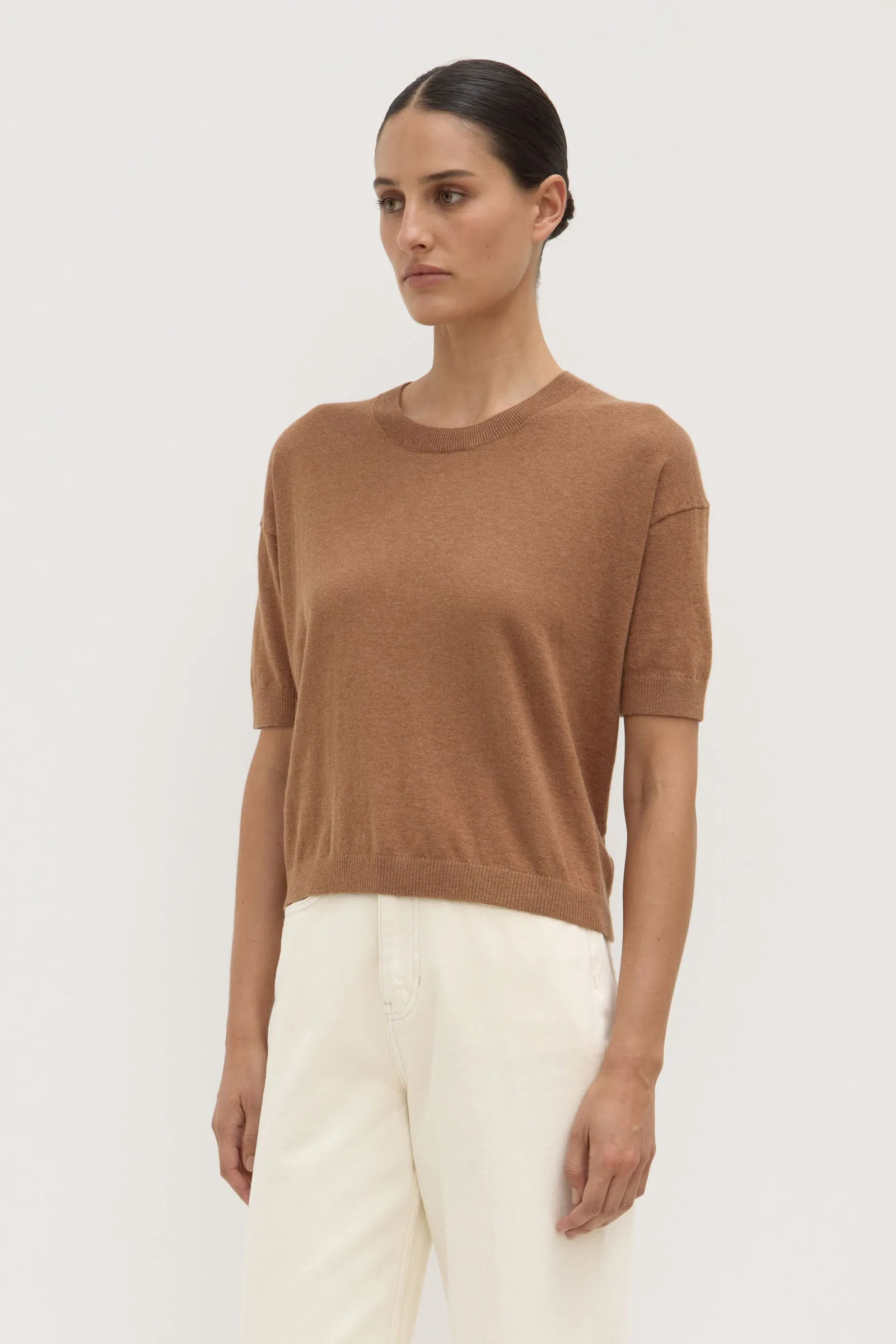 Storm Core ElasticFree Cuffs Vanya Cotton Cashmere Knit Tee