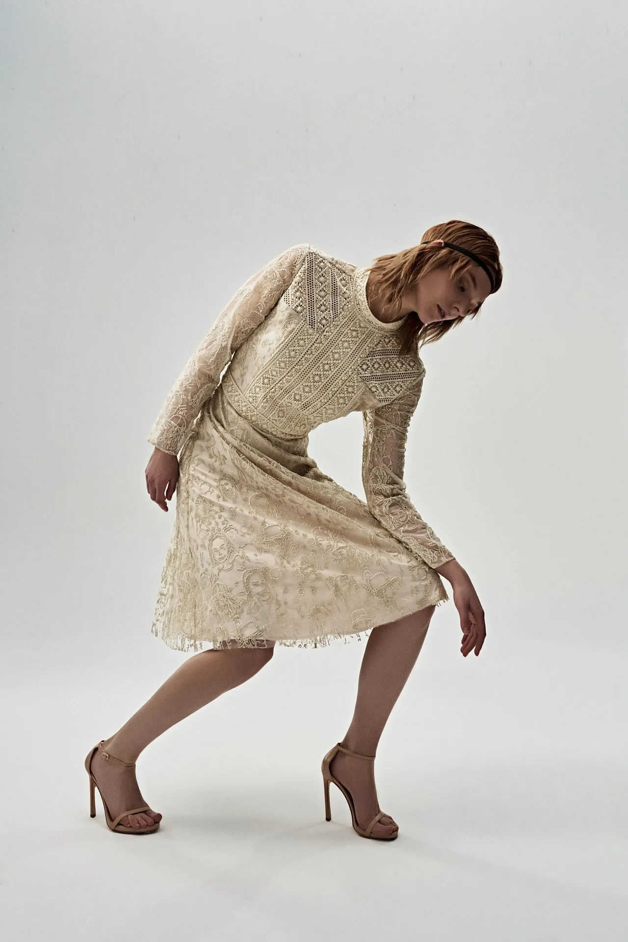 Urban Cool Elizabeth Embroidered Mesh Dress
