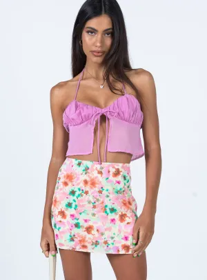Seamless Design Simple looks Selby Mini Skirt Yellow Floral
