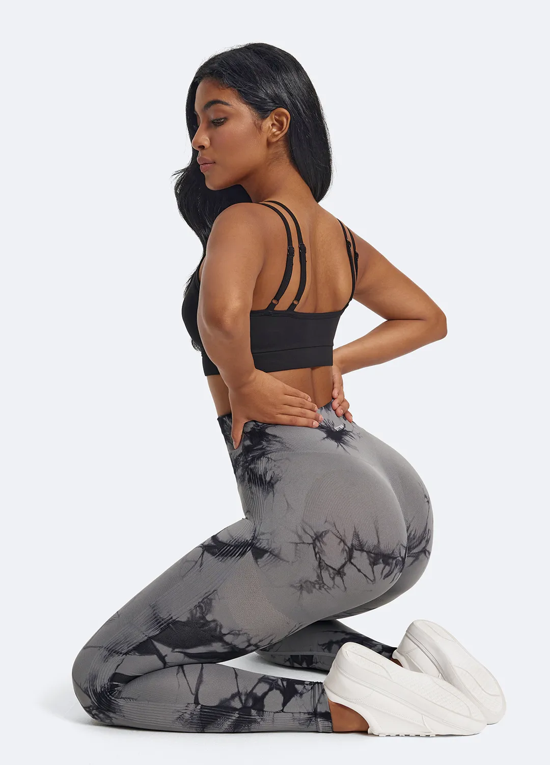 Tie Dye Leggings with Push-Up Four Way Cycling Trip