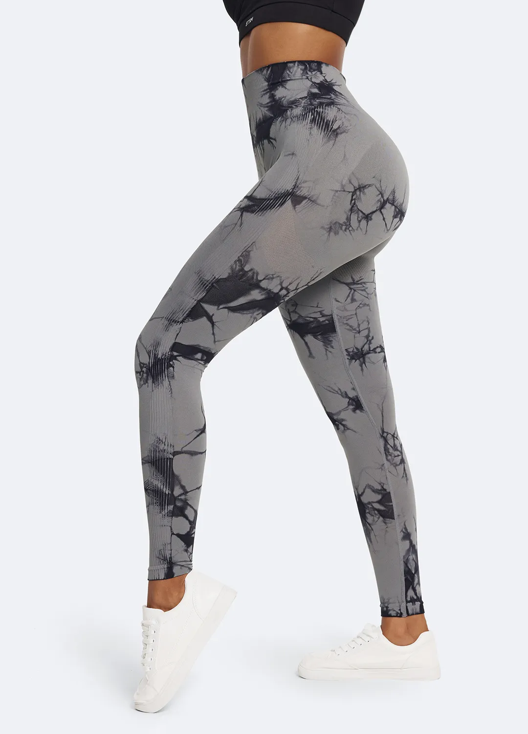 Tie Dye Leggings with Push-Up Total Ease