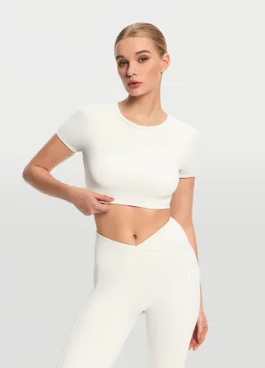 Casual Cropped T-Shirt No Fade Technology