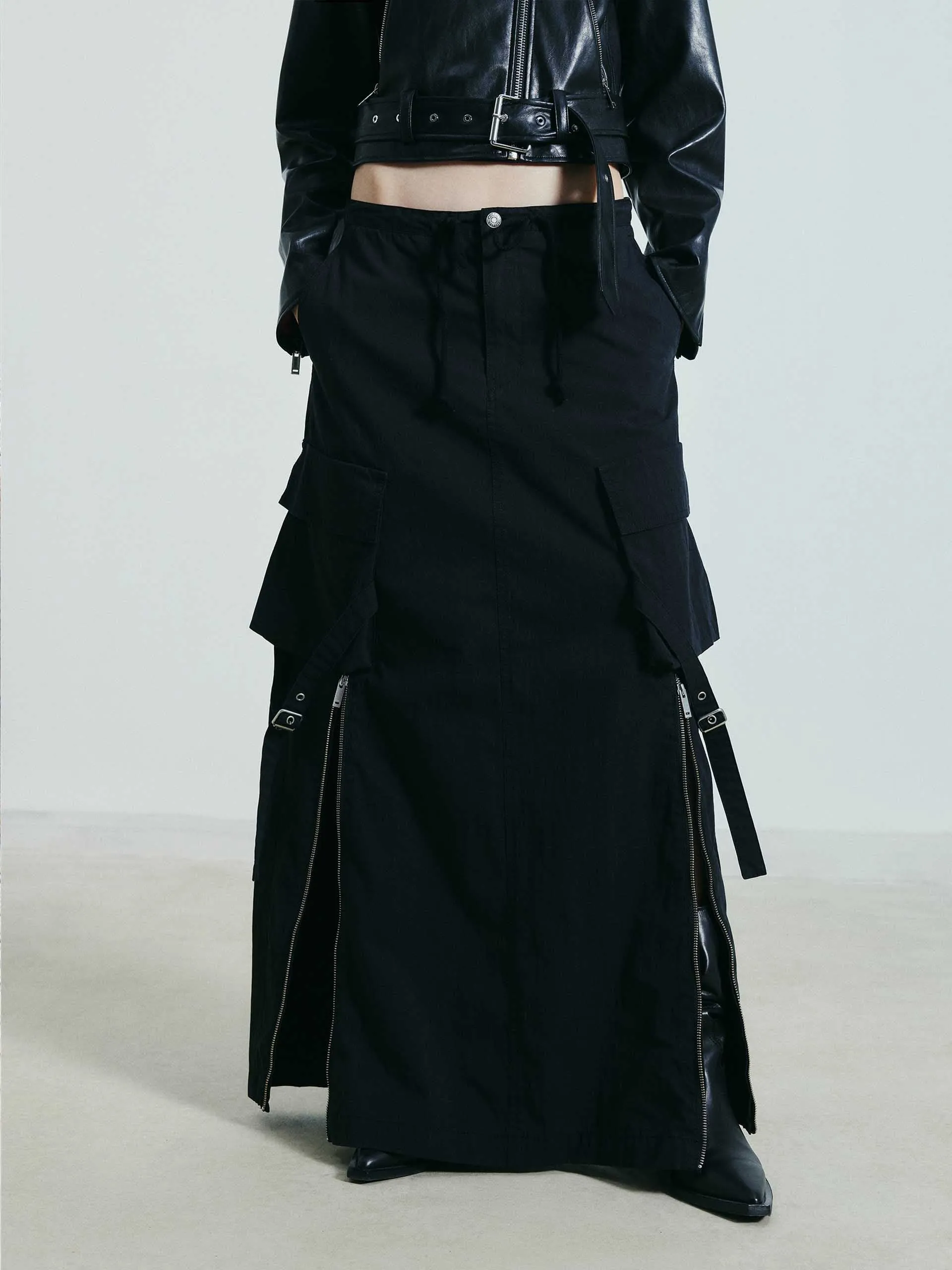 Cotton Blend Cargo Skirt Blogger Favorite Neat Style