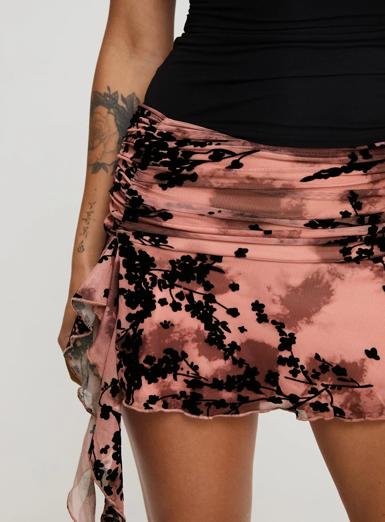 Jazlyn Mini Skirt Multi Sequined Finish