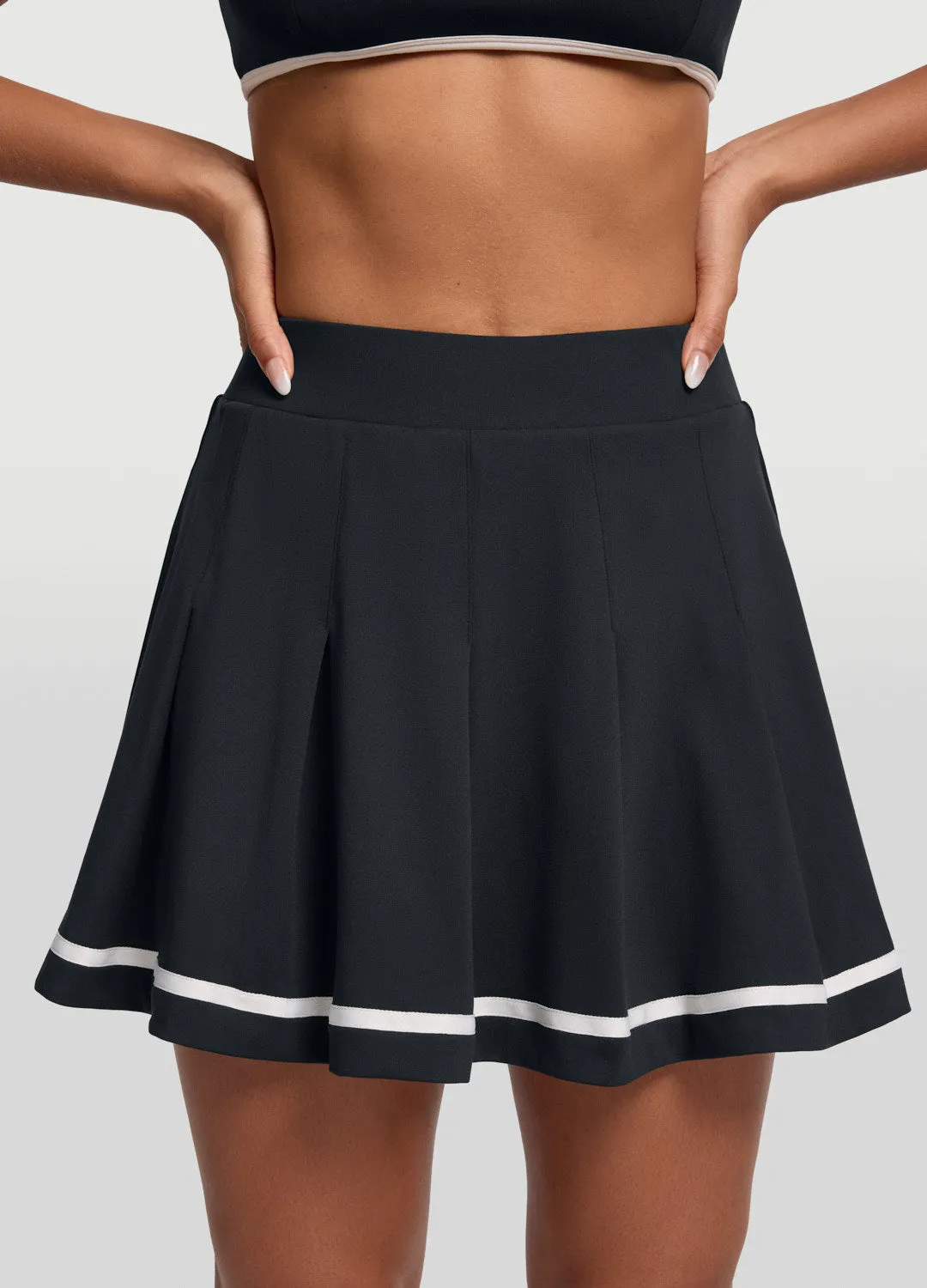Stretch Fabric Pleated Tennis Skirt