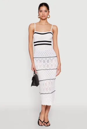 Almost Famous Contrast Trim Midi Dress Season Switch