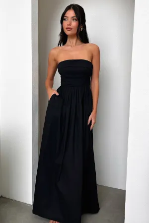 Cornell Maxi Dress - Black Trendy evening gown Weave Glow