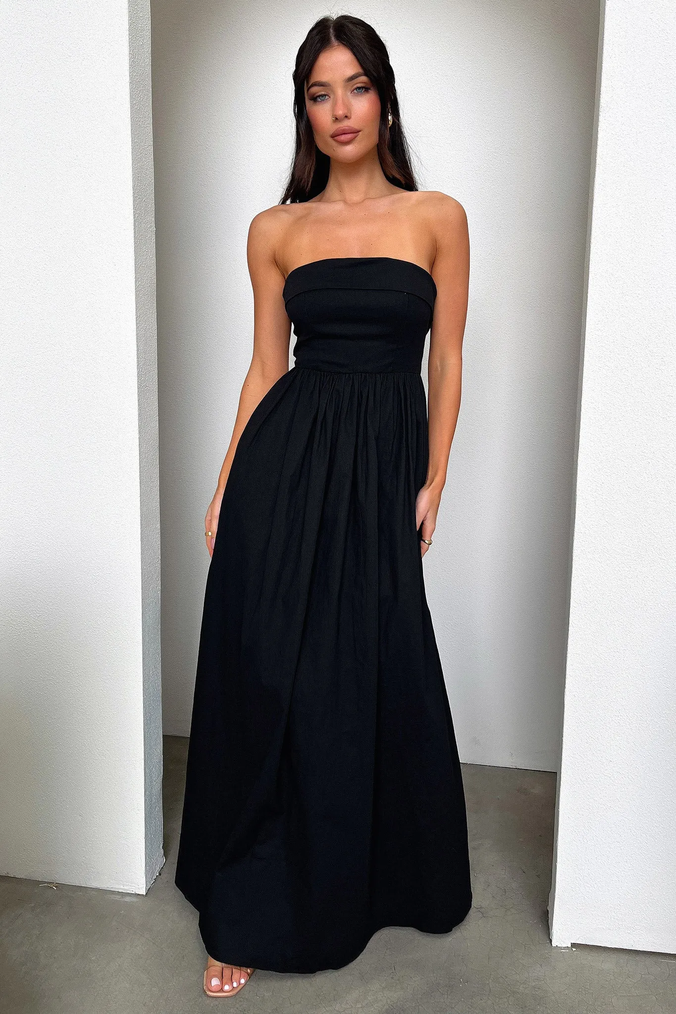 Cornell Maxi Dress - Black Grain Gold