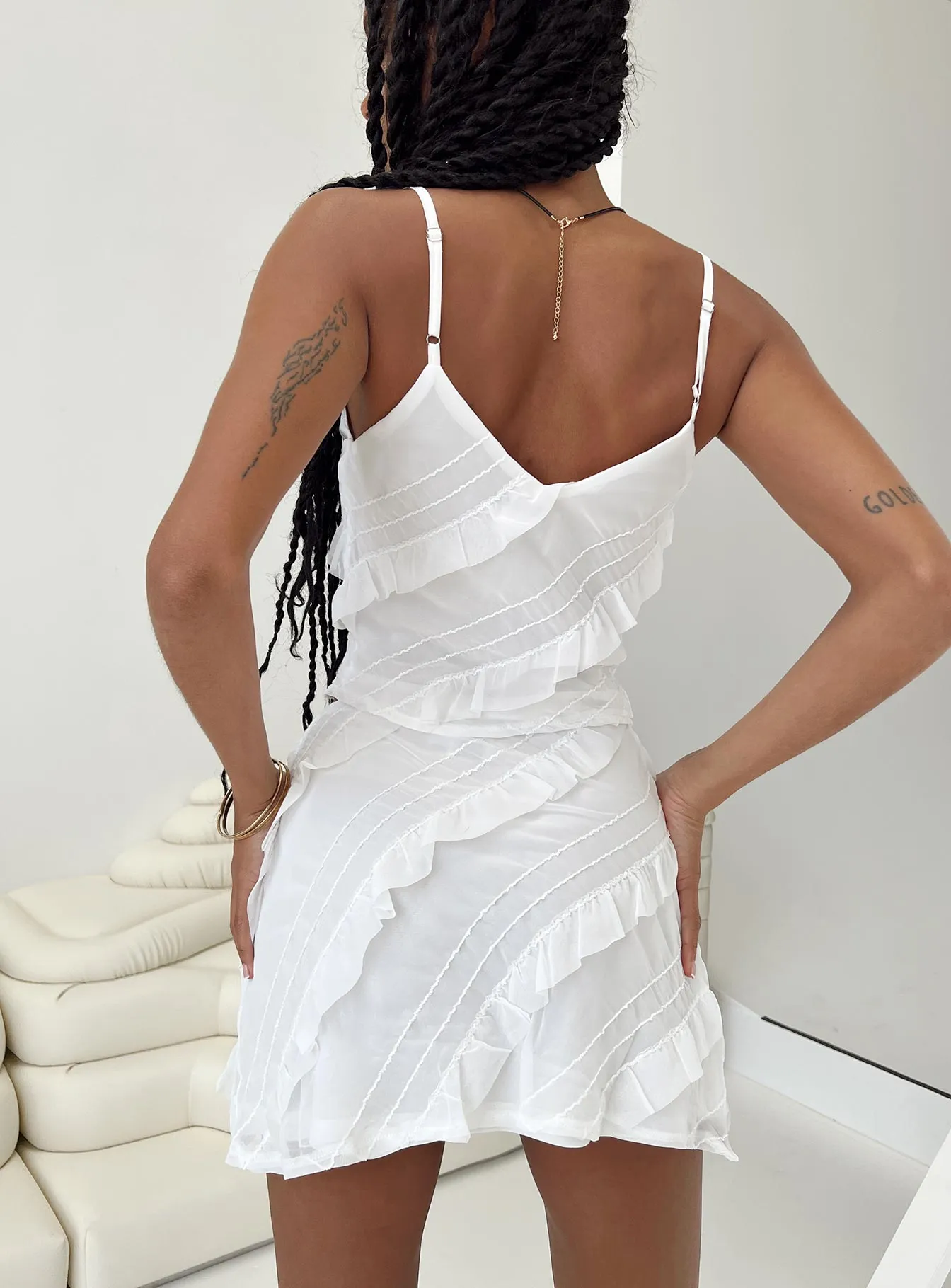 Hasmyn Mini Skirt White Style Preview