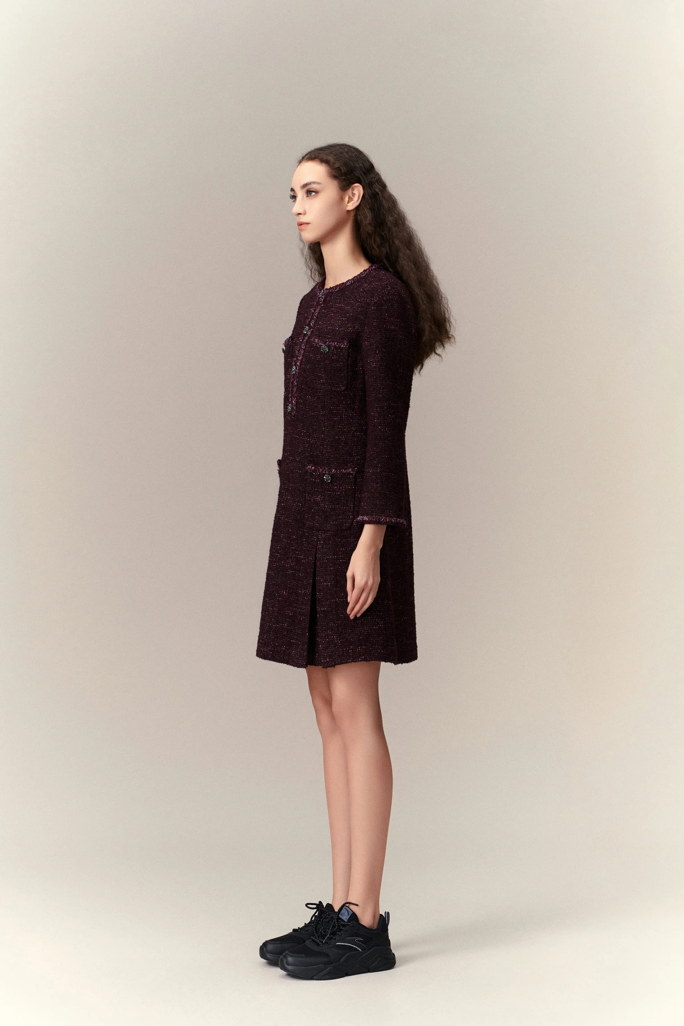 Pleat-detail Patch-pocket Dress Basic Core NoIrritationSeams