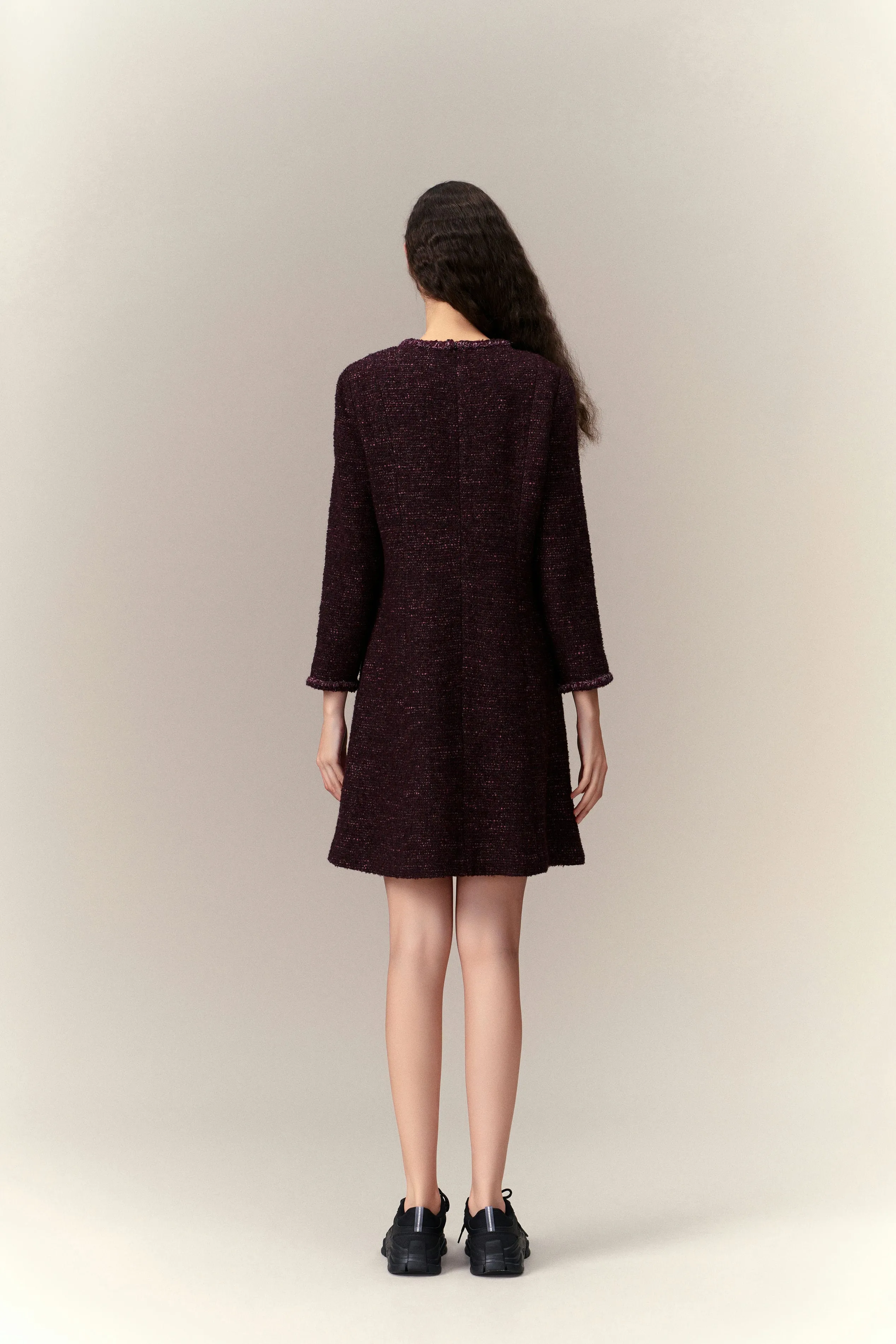 Antibacterial lining Pleat-detail Patch-pocket Dress