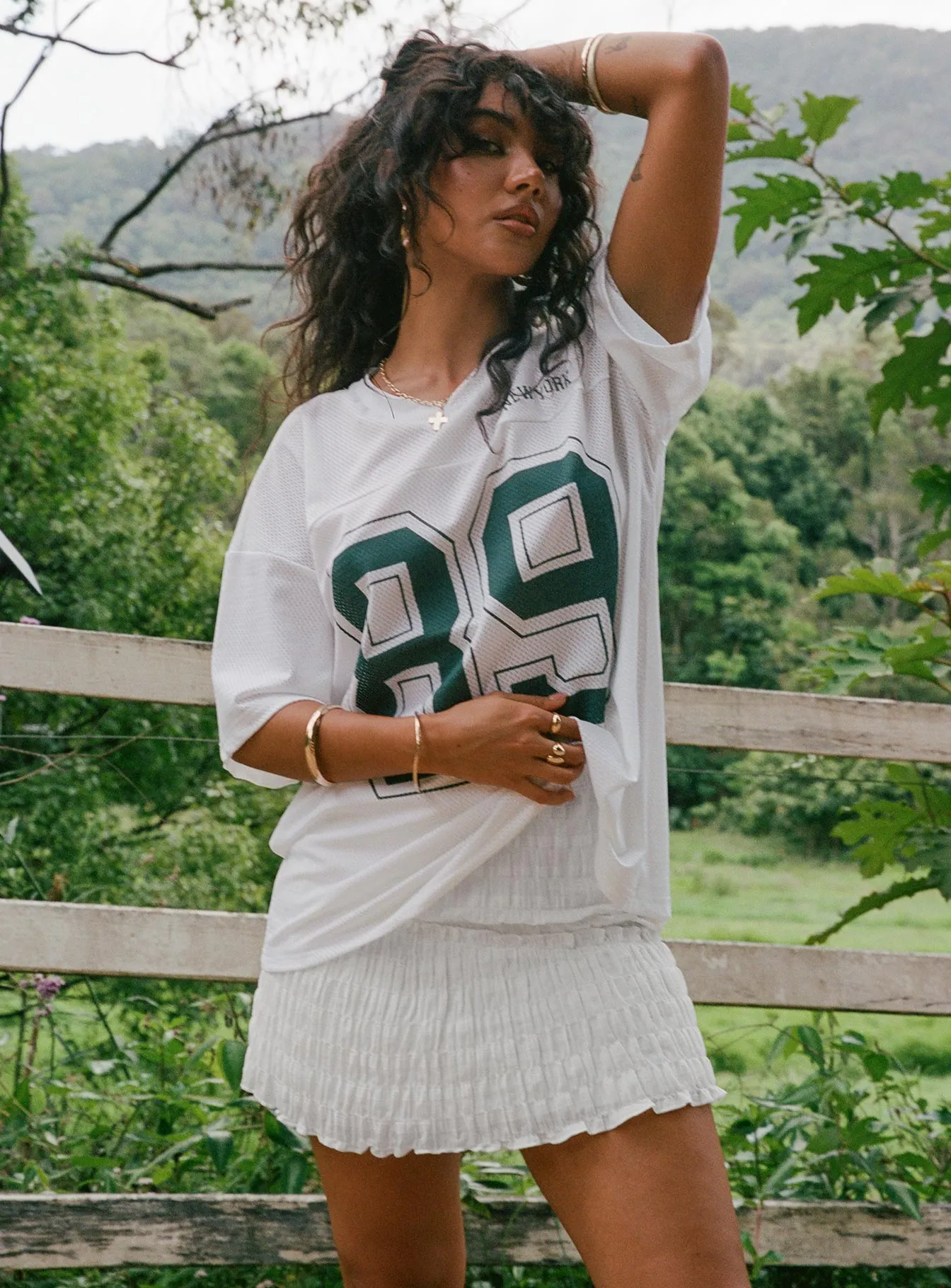 Durable Hem Out Of Sight Mini Skirt White