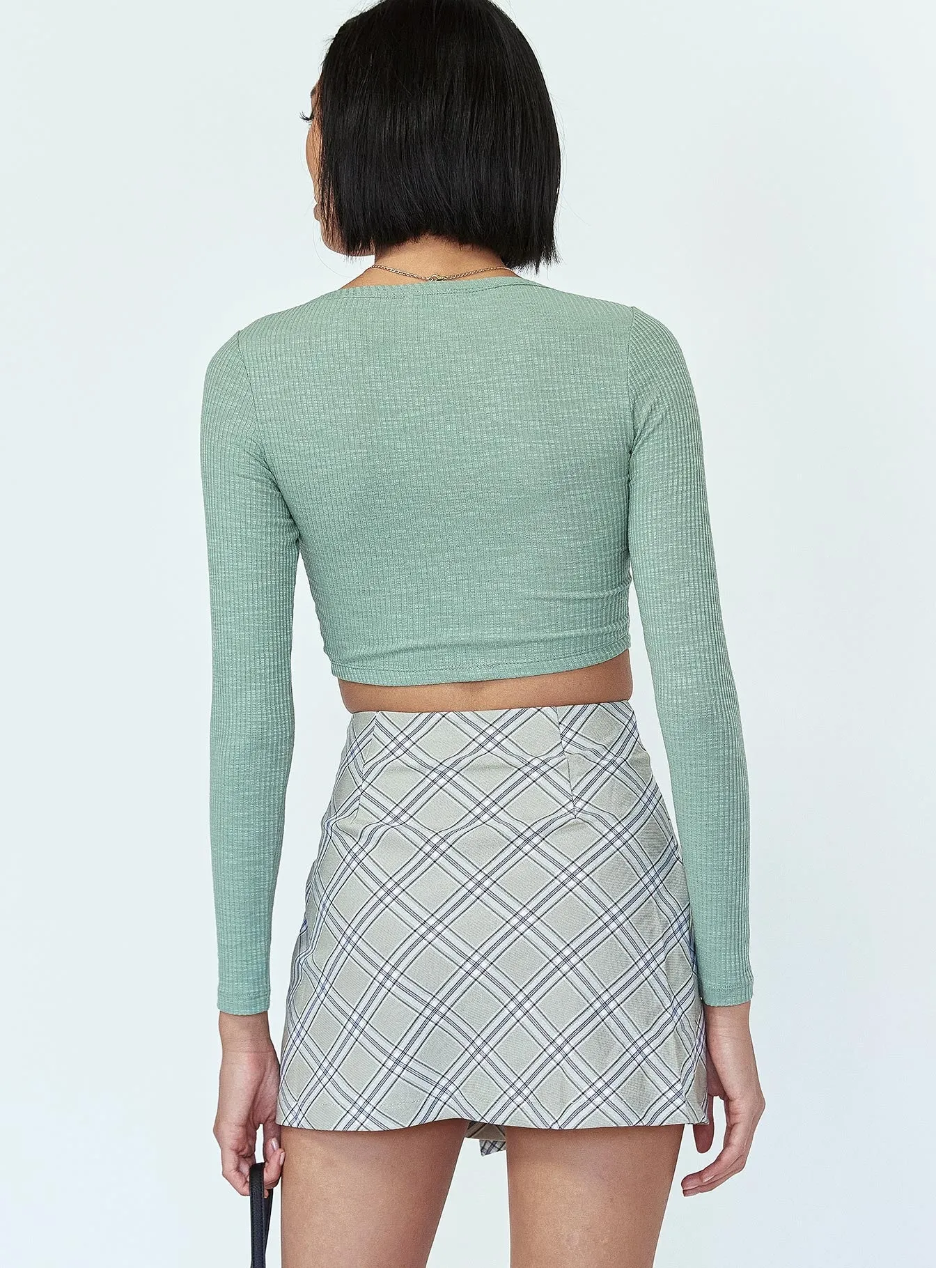 Simple Fashion Ailisha Mini Skirt Green
