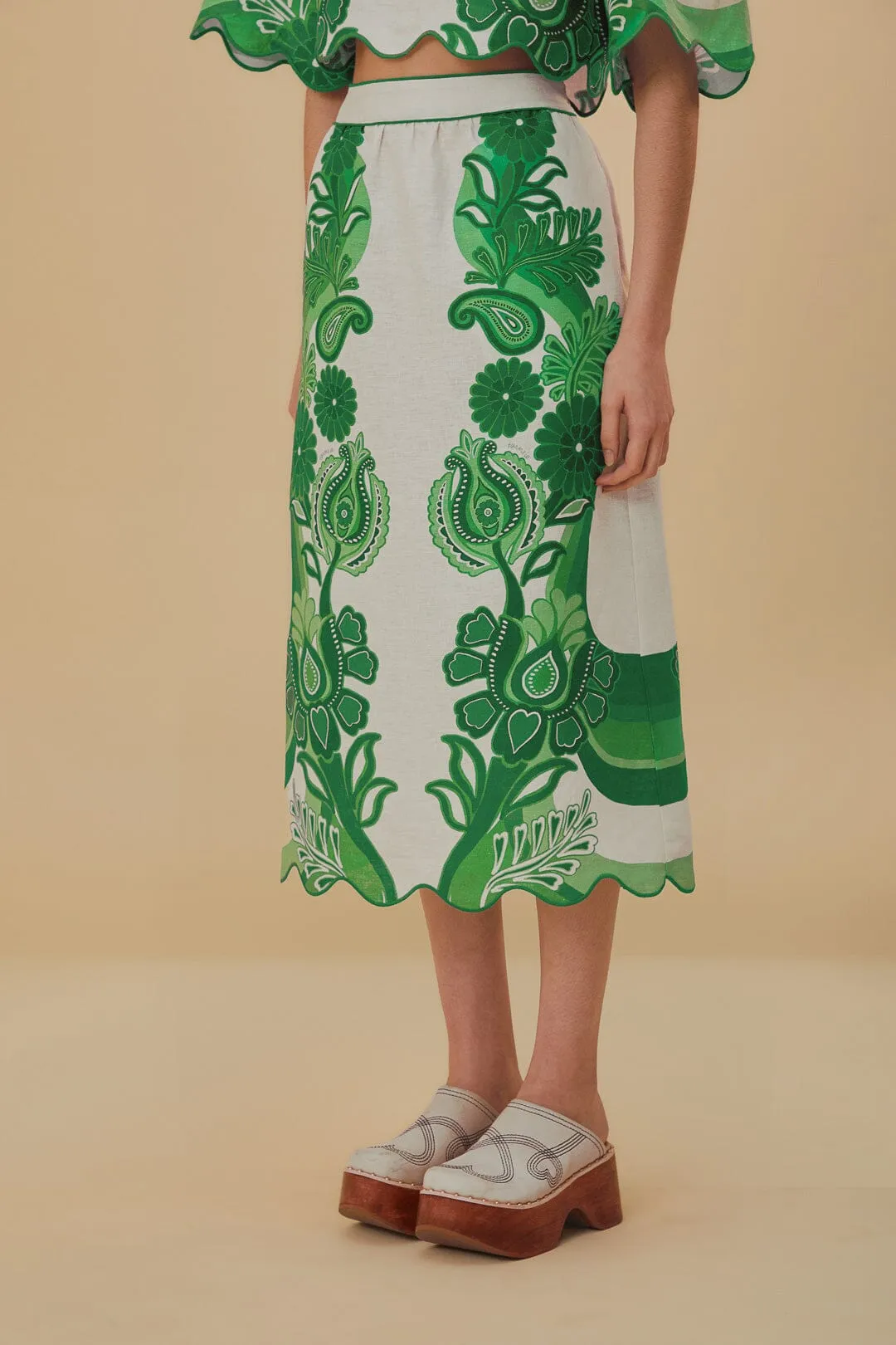Green Color Festival Euroflax? Midi Skirt Odor control