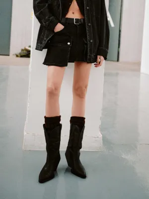 Soft Styling Adjustable Ties Cargo Pocket Mini Skirt