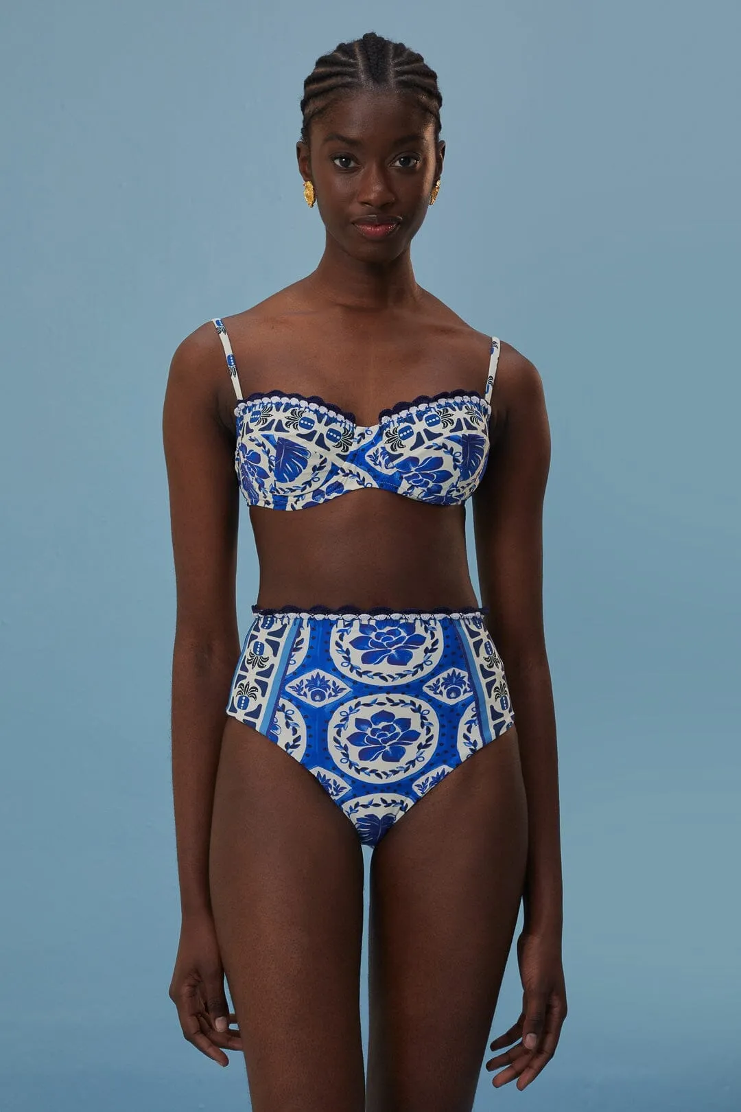 Blue Tile Dream Bikini Top Next Core StretchFree