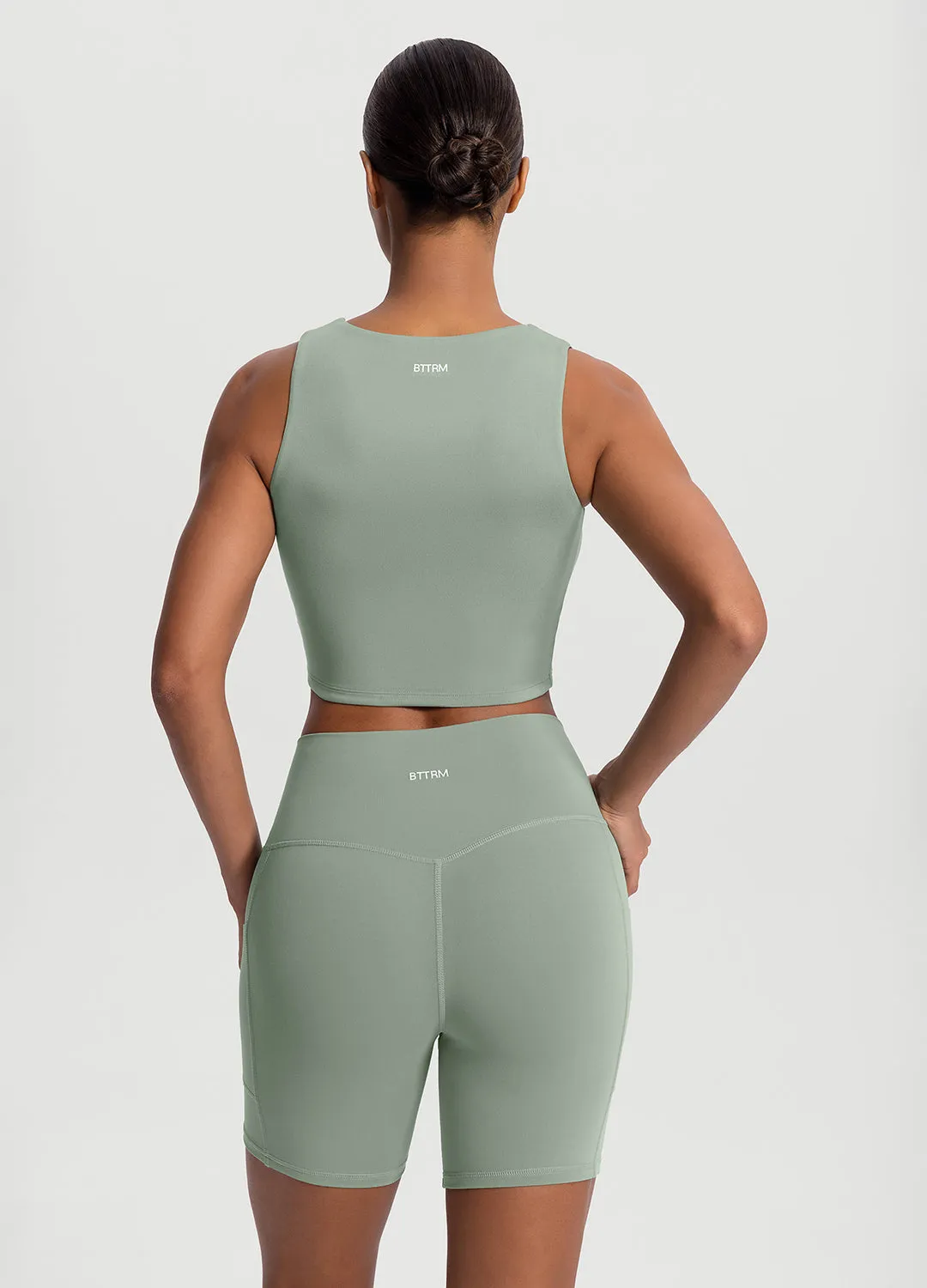 Communication - enabled High Neck Cropped Tank Top