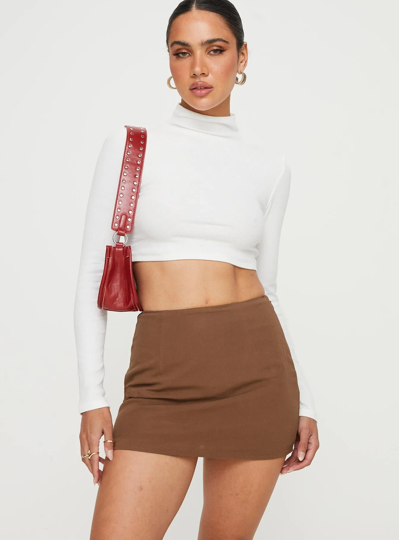 Fresh Fit Bold Edge Caraliia Mini Skirt Brown