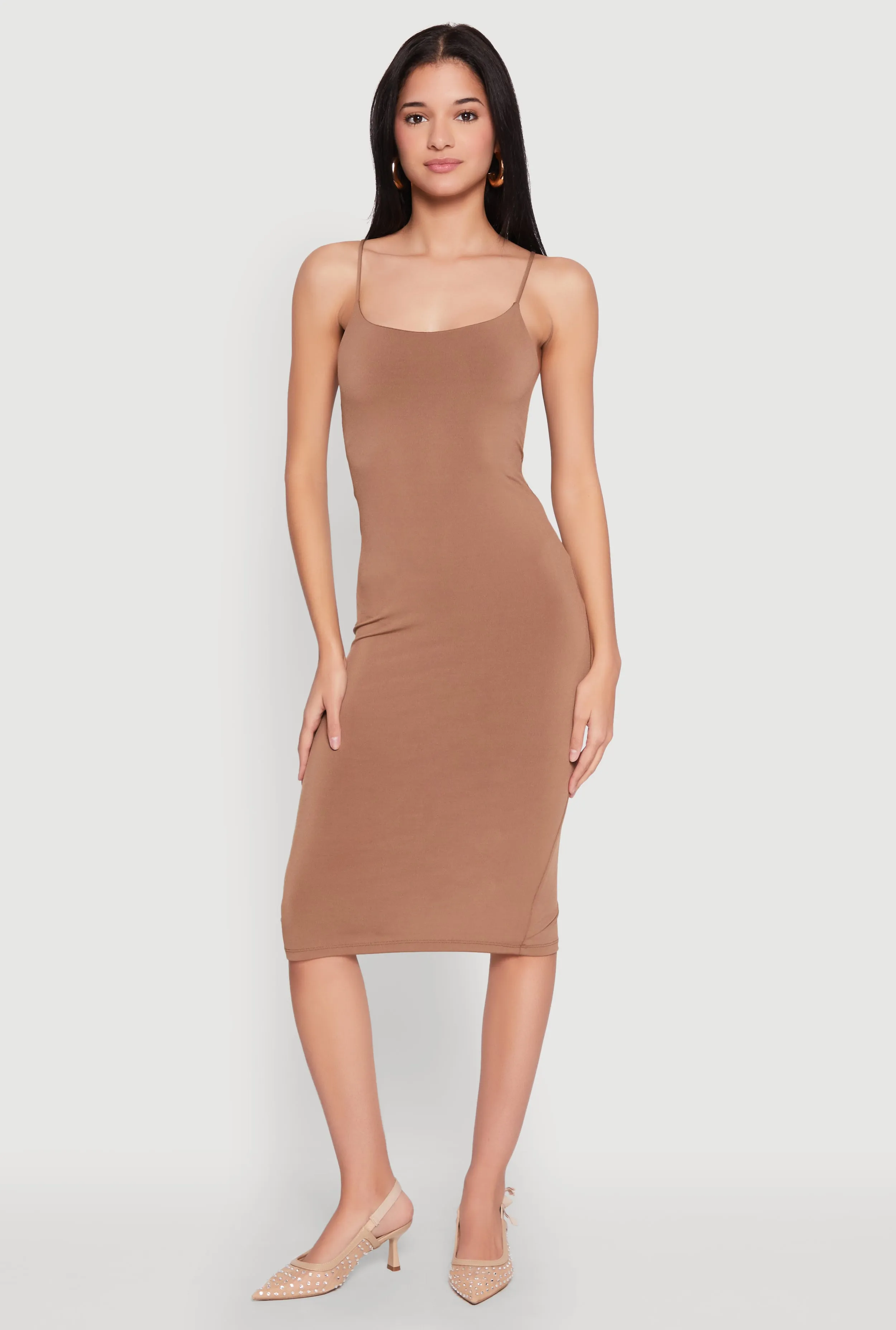 Soft Rebellion Tie Back Bodycon Midi Dress