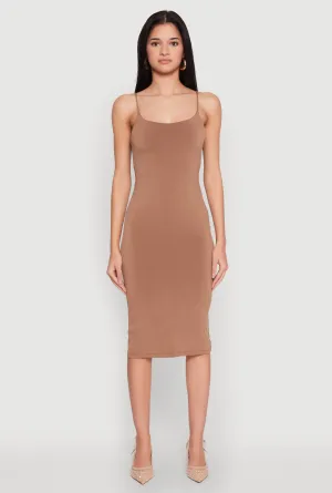 Boho Soul Tie Back Bodycon Midi Dress