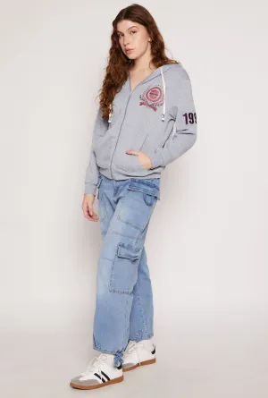 Always Appropriate Non Toxic Textile Certified Almost Famous Denim Drawstring Hem Cargo Joggers