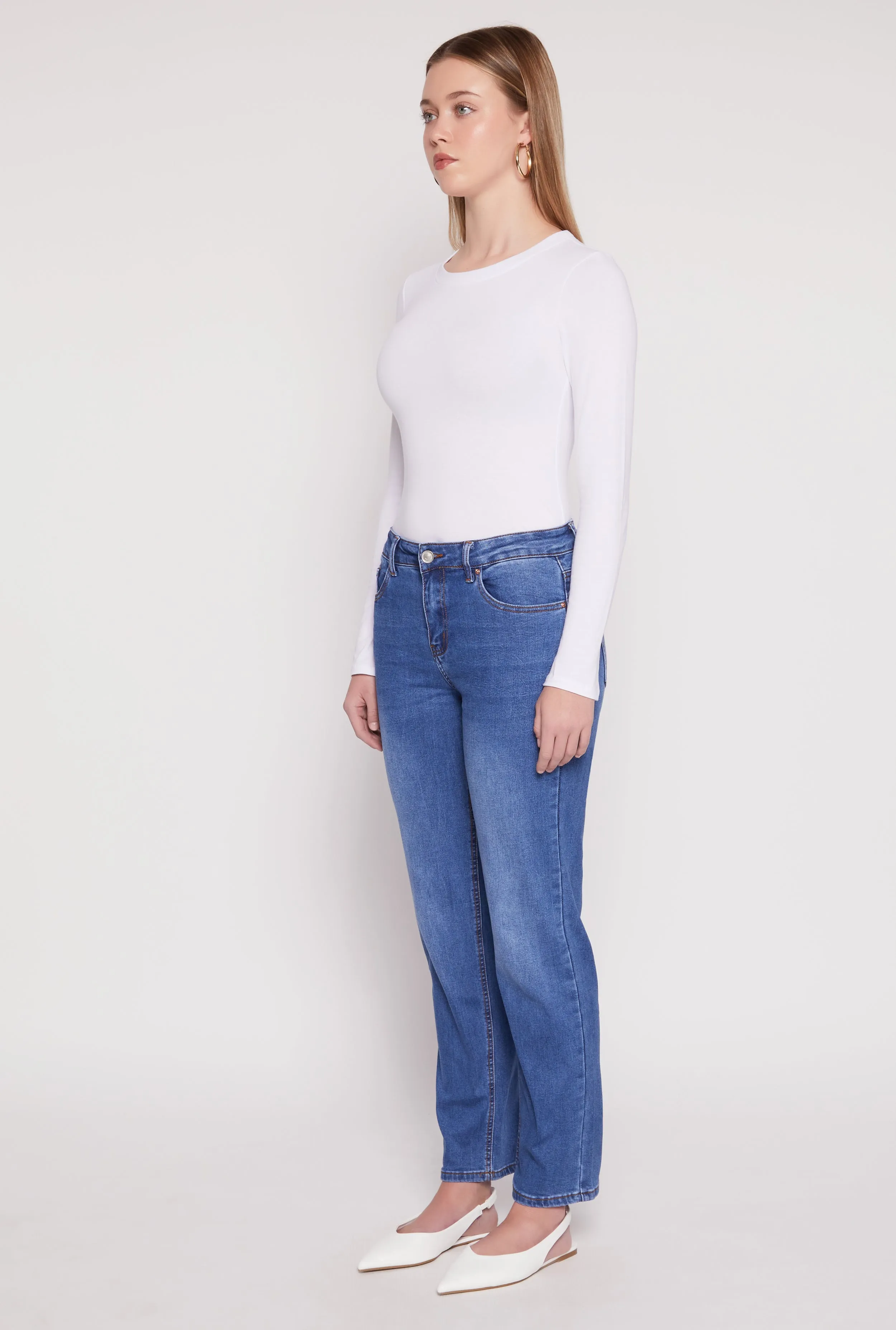 slim fit WAX Whiskered Straight Jeans