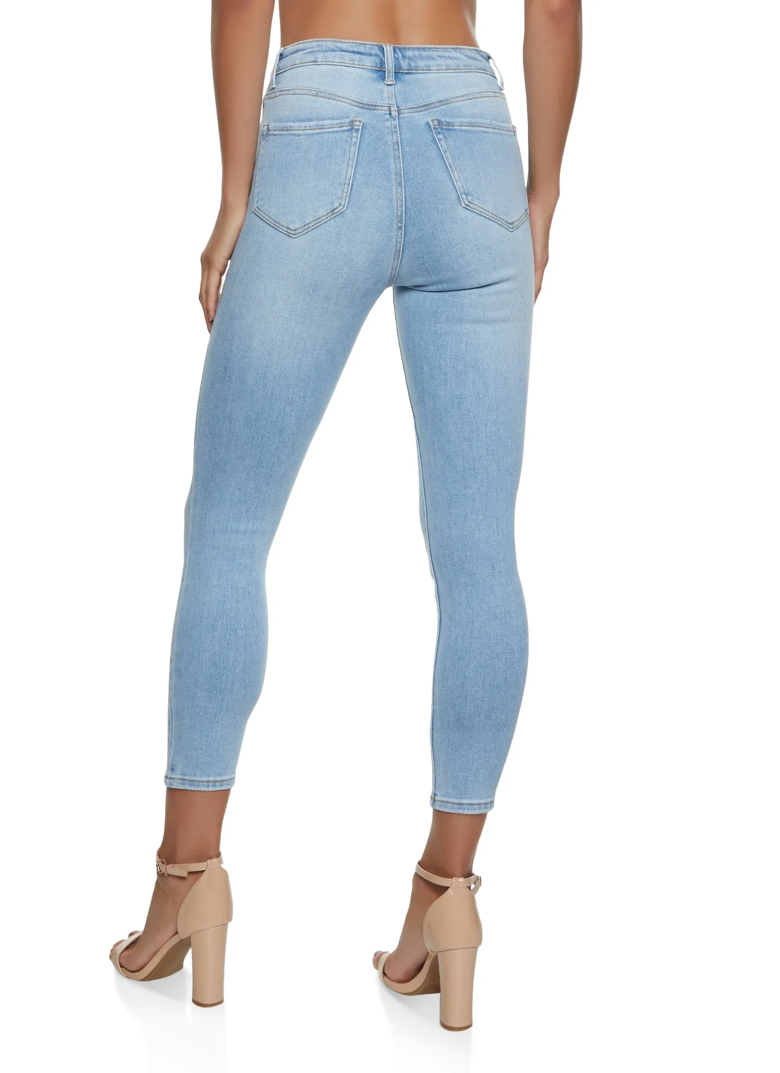 Spring Mood Party Look Classic WAX Basic High Waisted Skinny Jeans