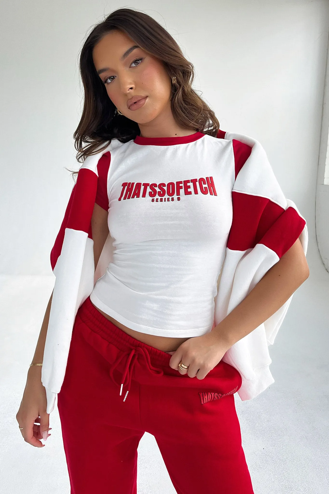 Eco Friendly Material Flexible Weave Series 9 Tee - Red