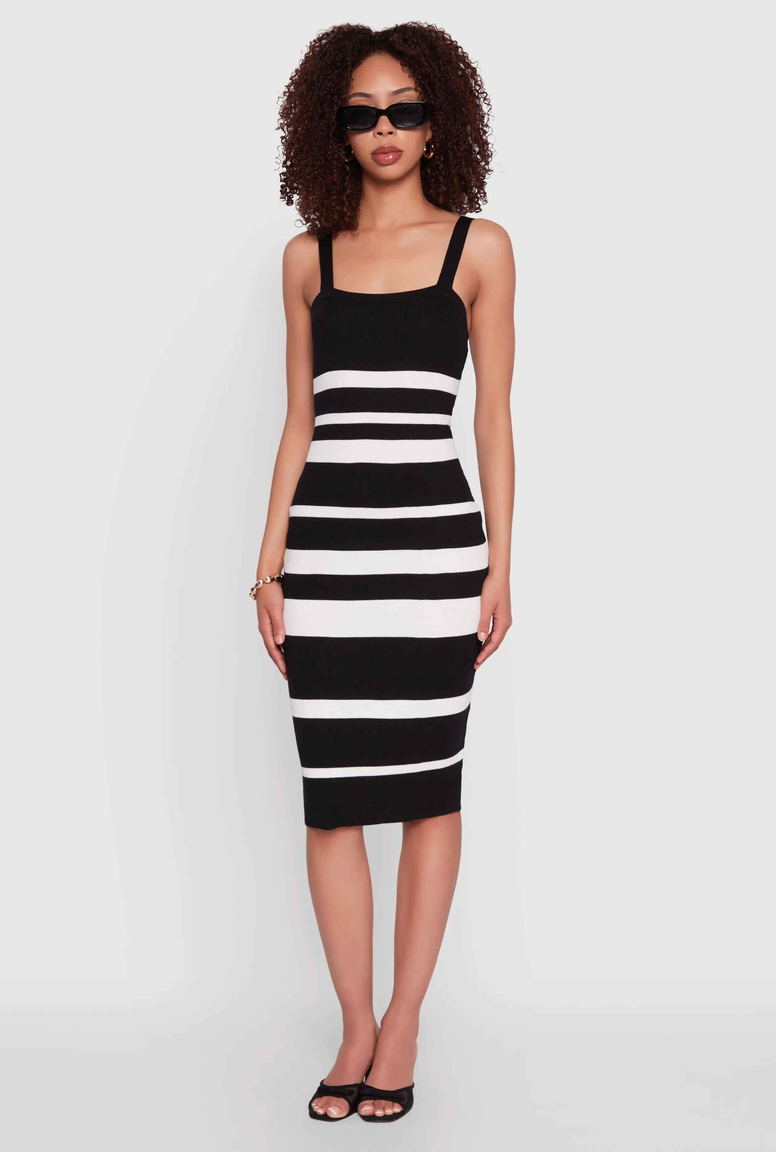 Madden Girl Striped Rib Knit Tank Dress Fashion Statement Metro Stop