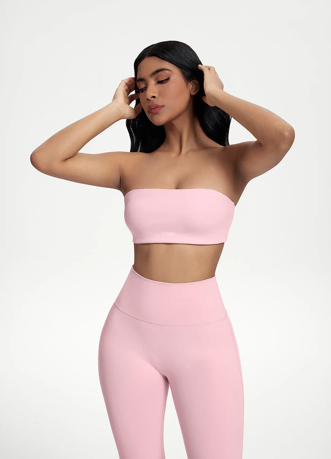 Back-Clasp Bandeau Top All Season Wear Fabric Quick Access Zipper