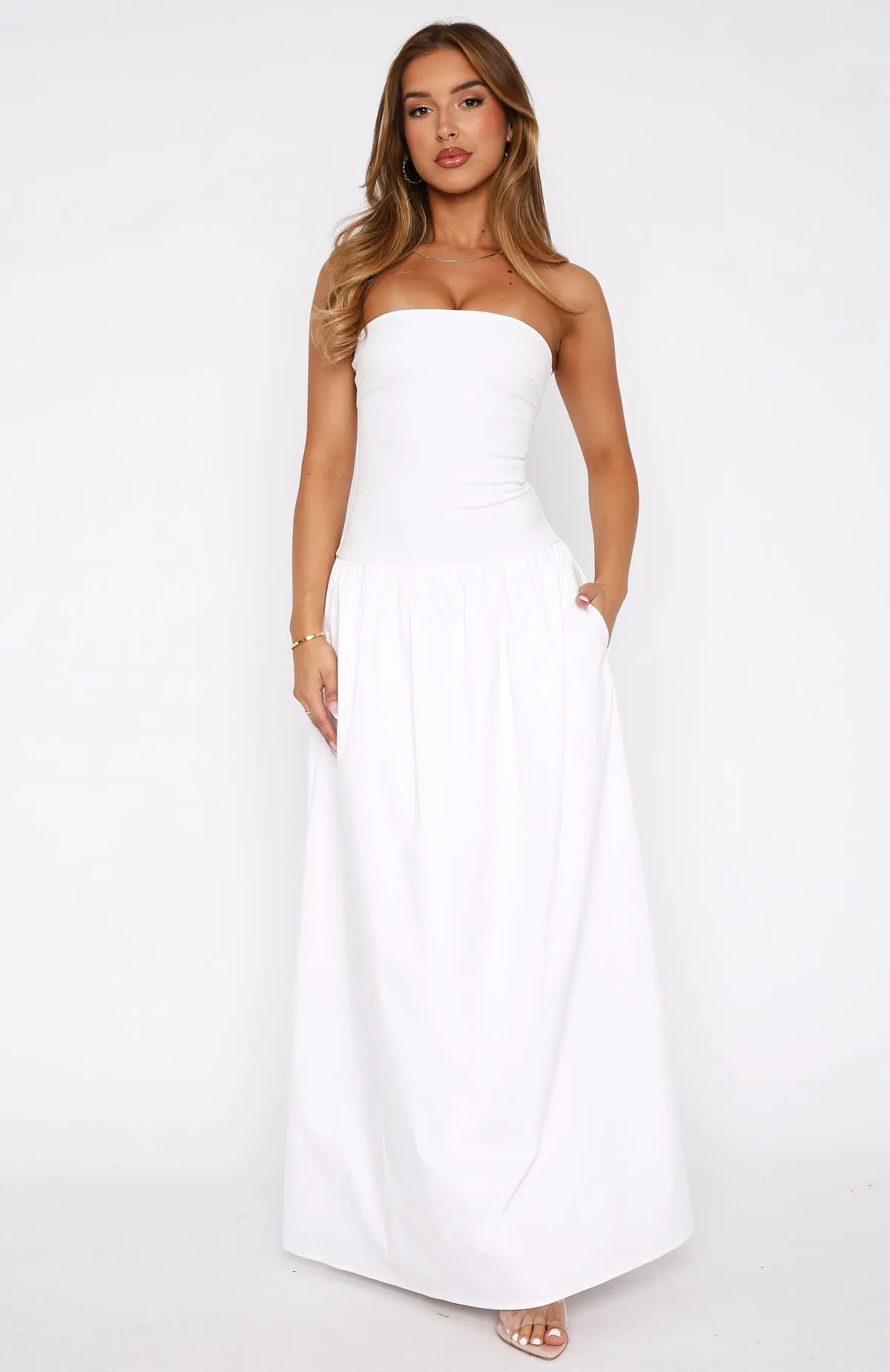Tribal Soul NonRestrictiveSilhouette Take Back Maxi Dress White