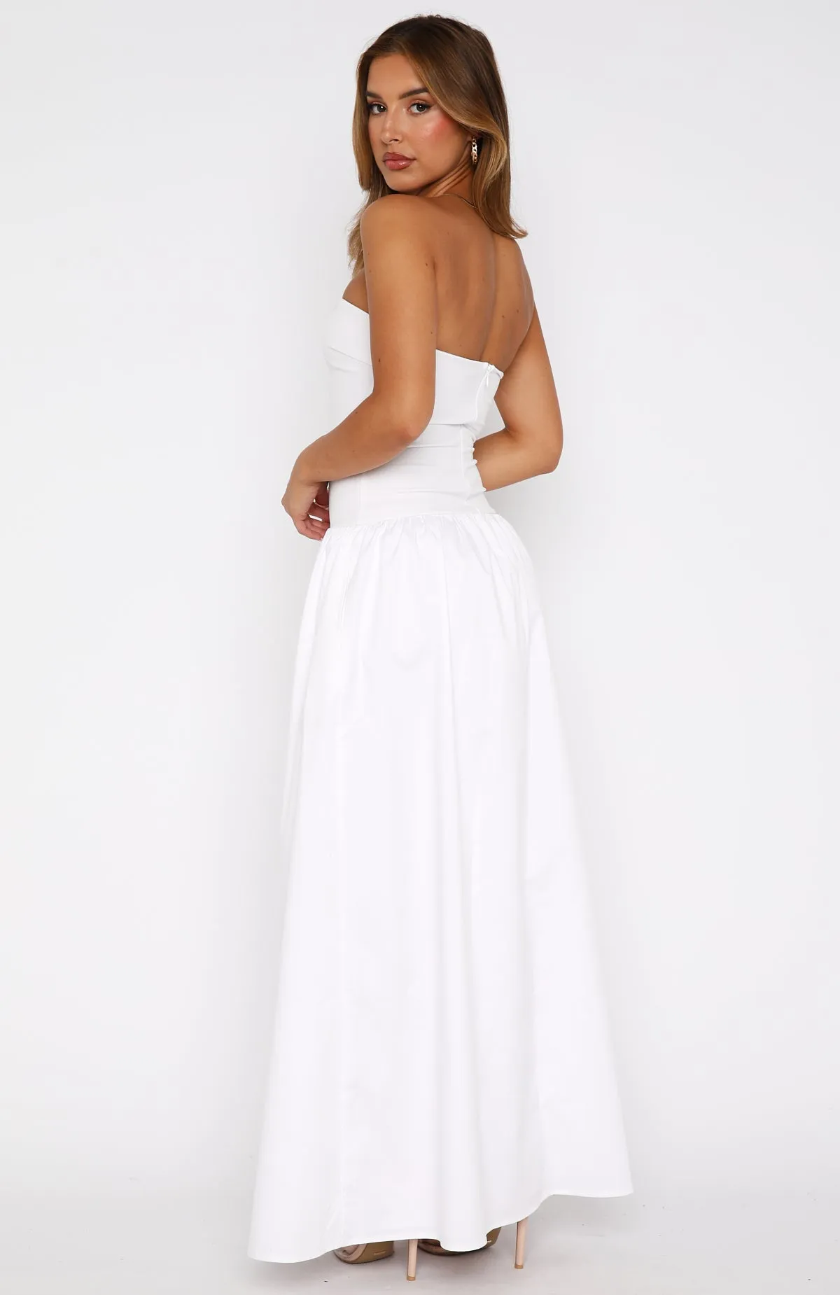 AntiOdor Fabric SeamlessPockets Take Back Maxi Dress White