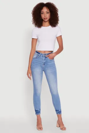 Travel Outfit Everyday Motion WAX Crinkle Hem Whiskered Skinny Jeans