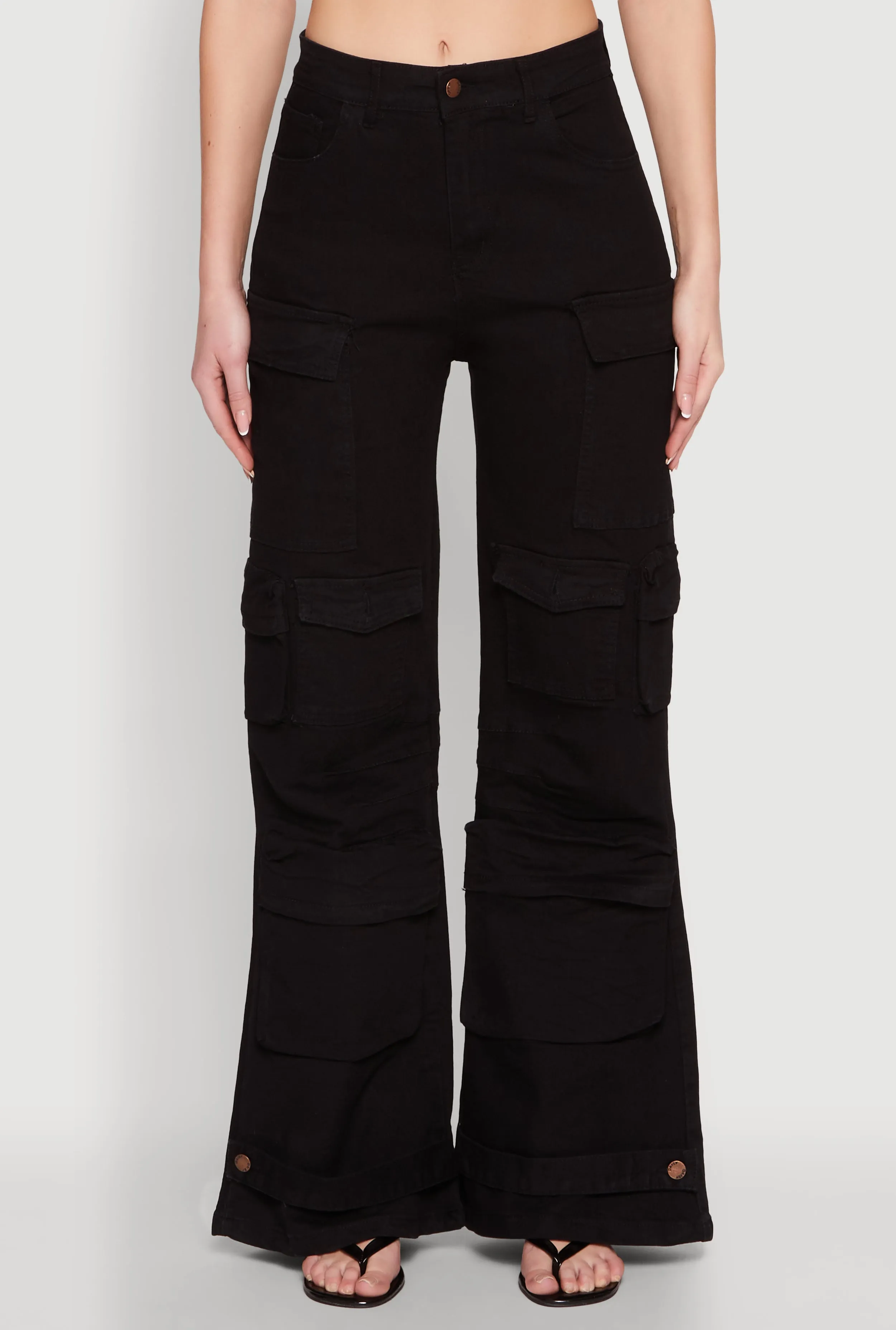 Daisy Cargo Pocket Flare Jeans Summer Vibes