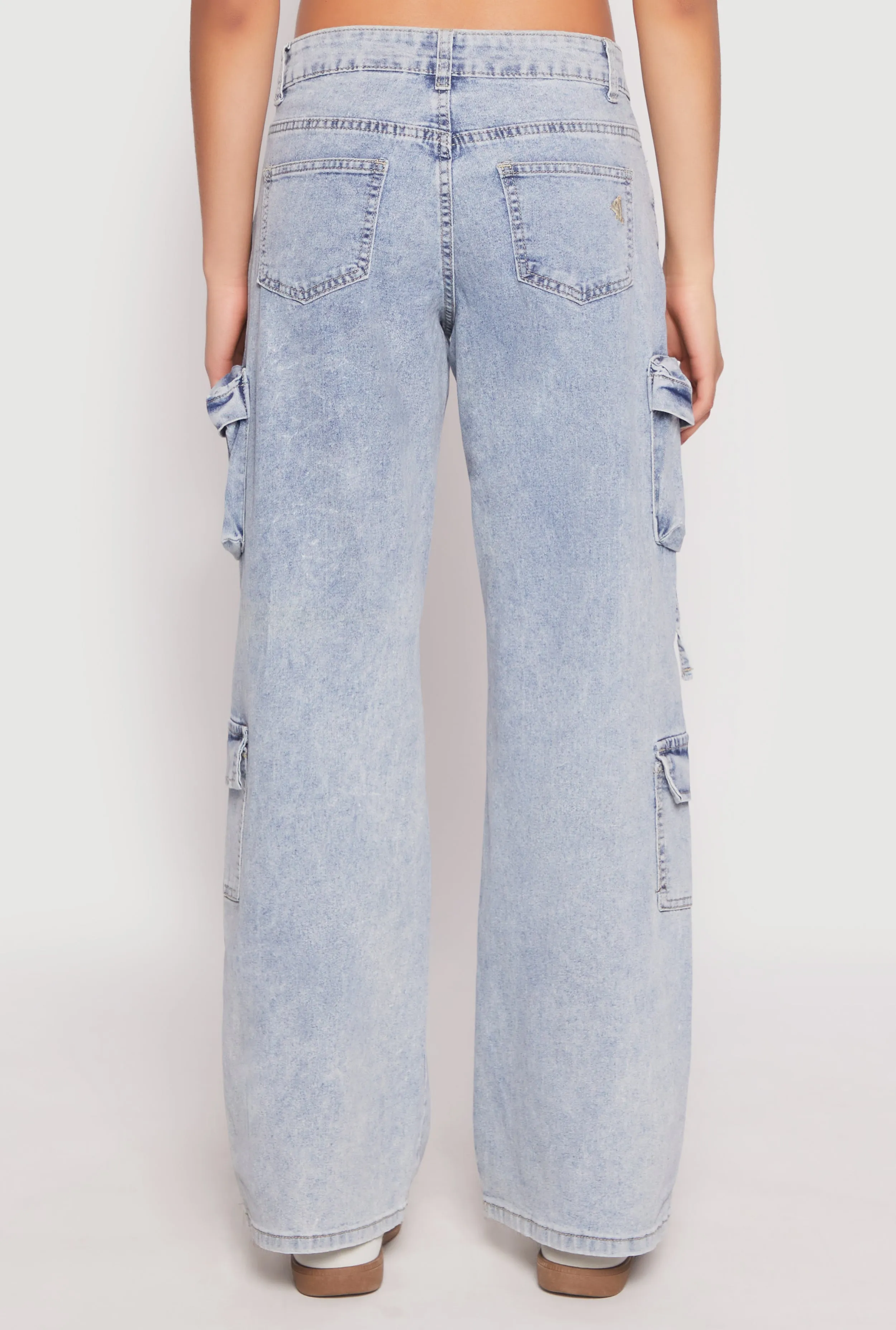 VIP Acid Wash Cargo Pocket Jeans Weekender Wear Active Friendly