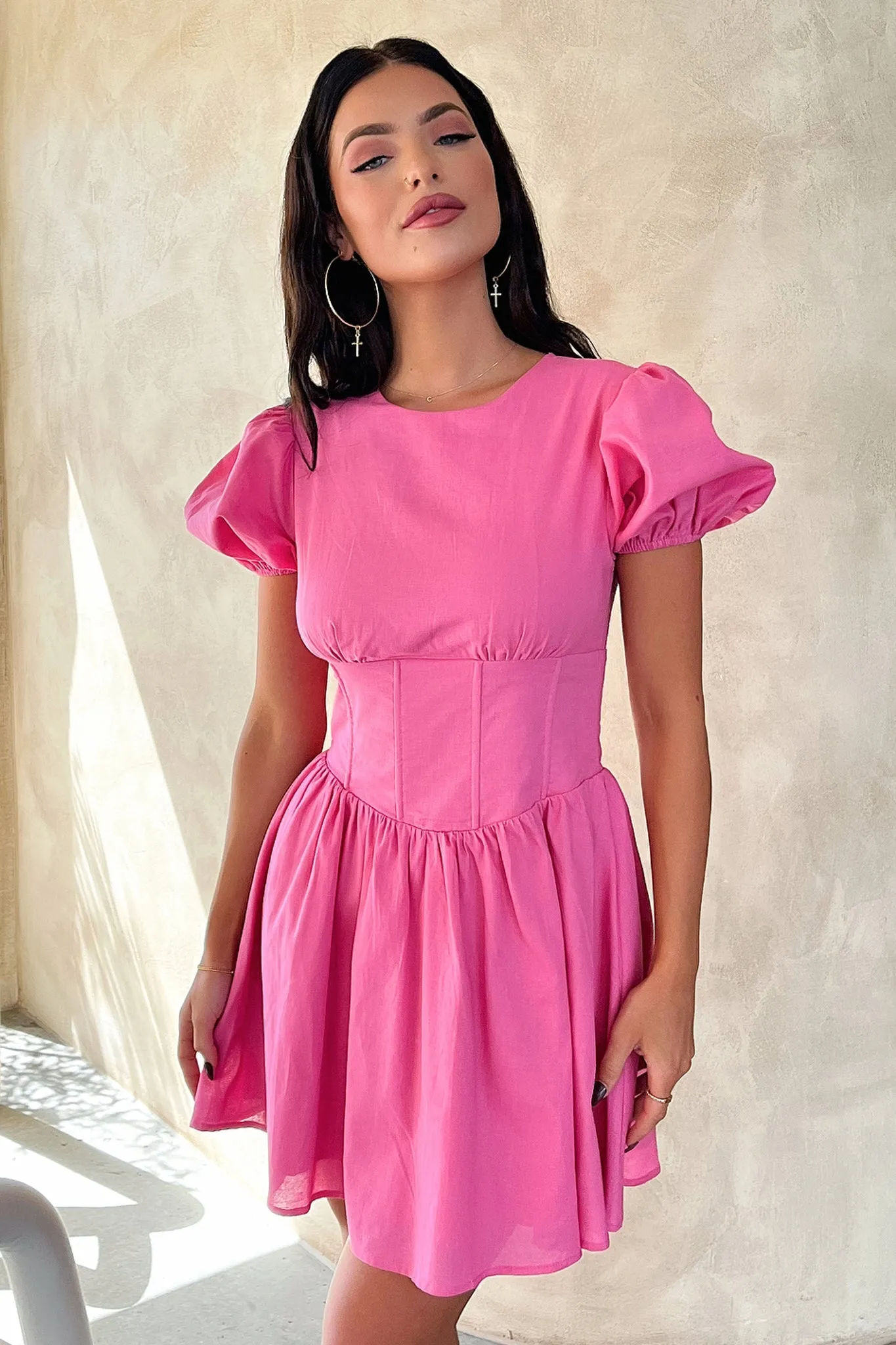 Jordyn Dress - Hot Pink Odor Resistant Fabric