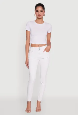 Stylish Daily Wear Parent Style Stretch Minimalist WAX High Waisted Push Up Skinny Jeans