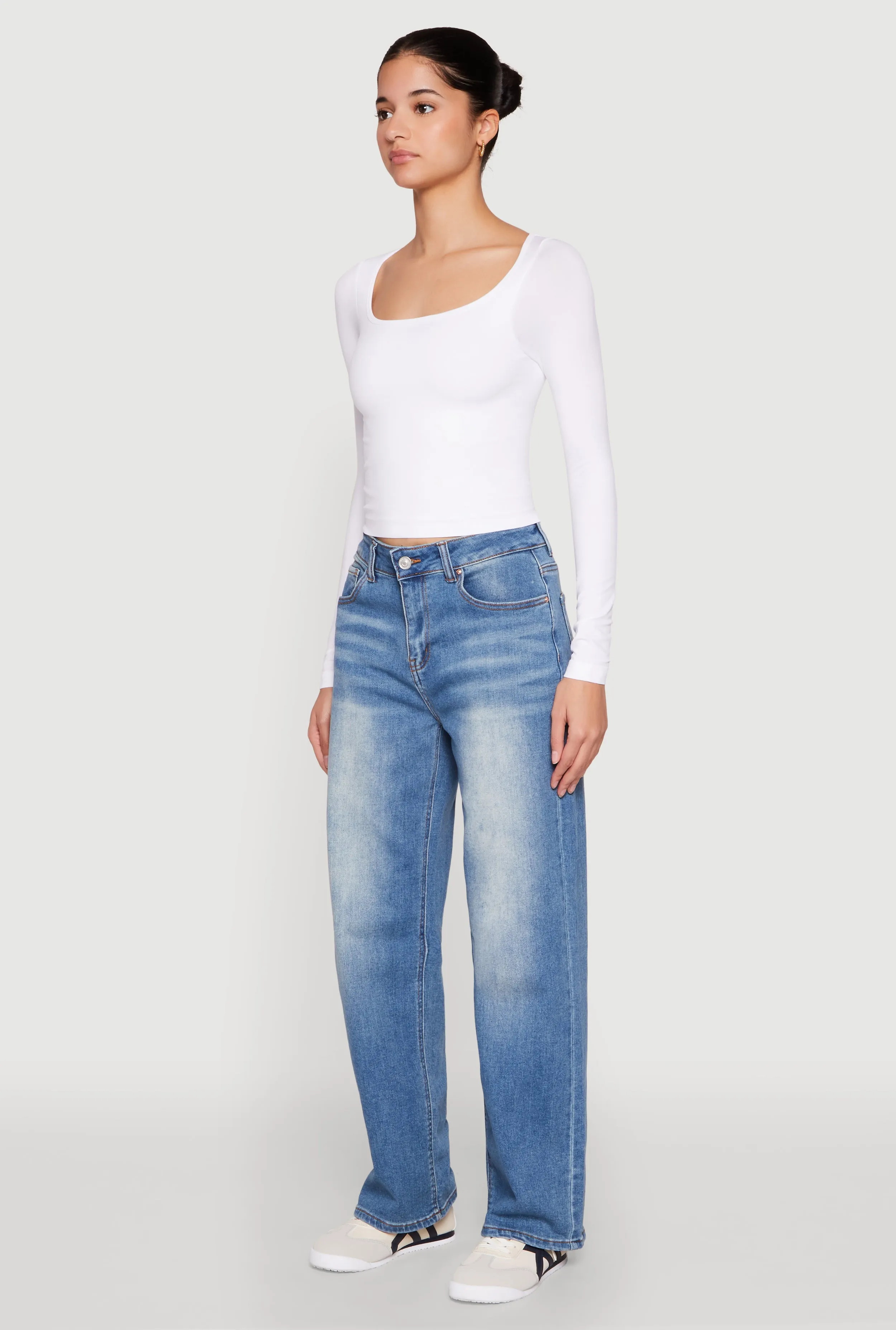 Multi Pocket Design Office Wear Couple Look Work Ready WAX Vintage Wash Straight Leg Jeans