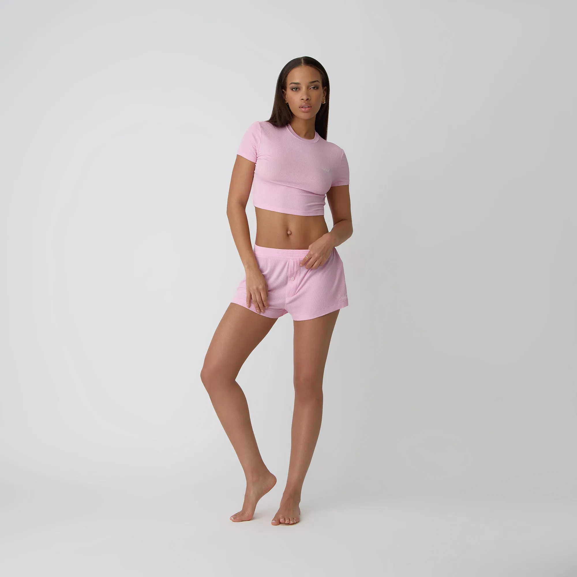 Everyday Style Kith Women Modal Rib Nilah Shorty - Poppet