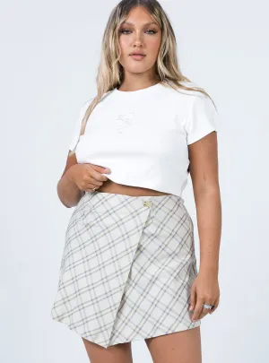 Ailisha Mini Skirt Yellow Teen Fashion Knitted Fabric