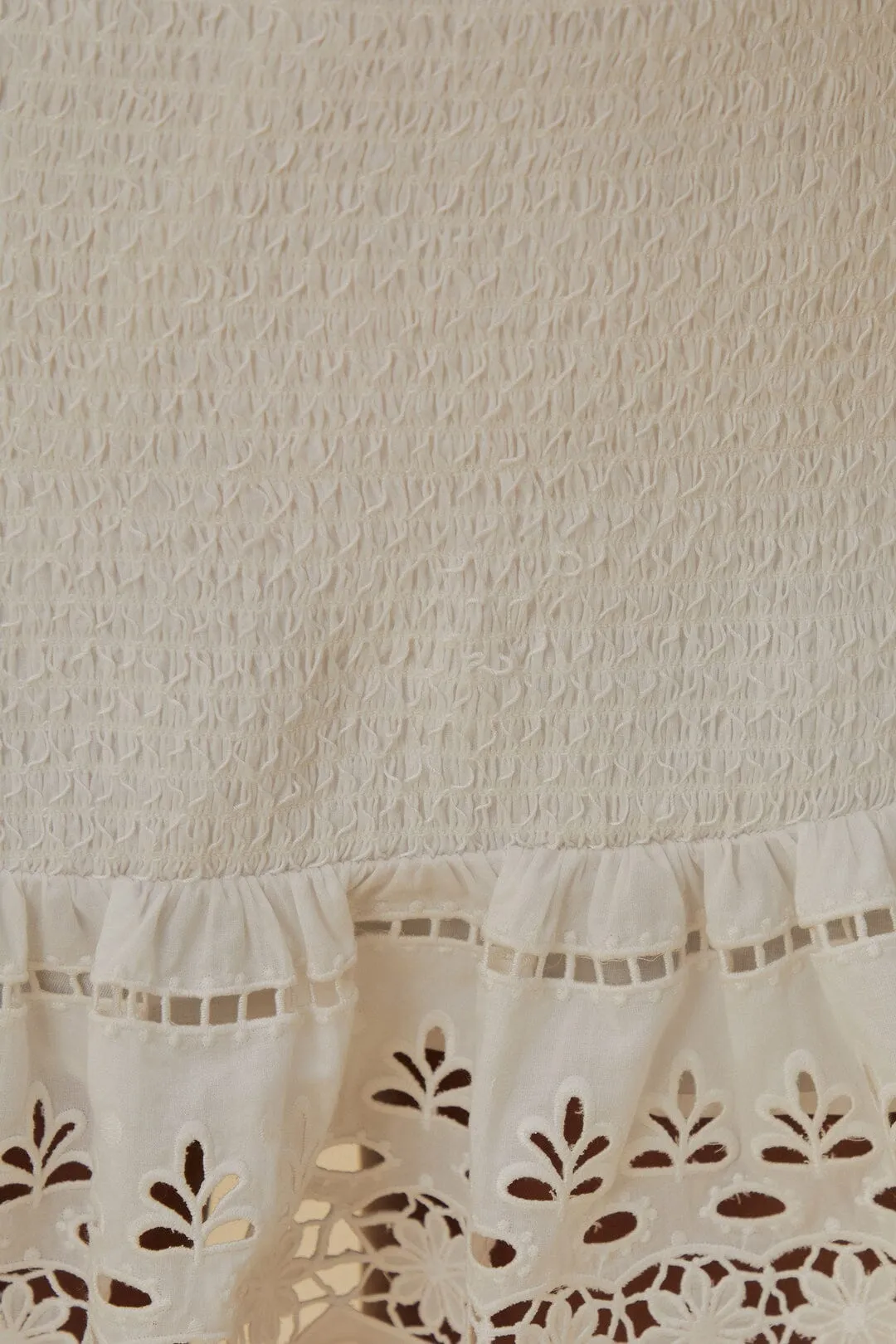 White Richelieu Mini Skirt Outfit Focus
