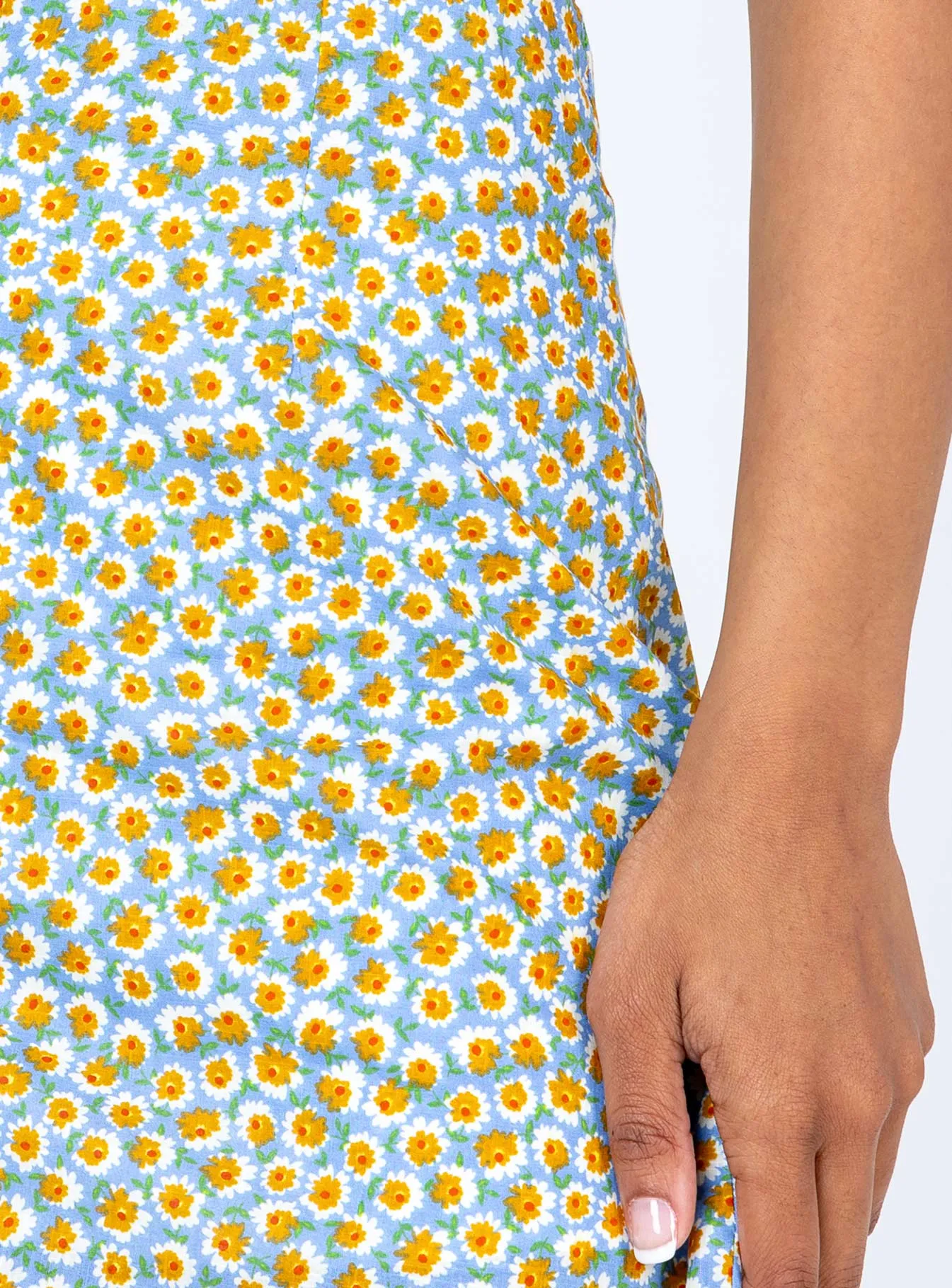 elastic waistband Anti Static Lining Shelly Mini Skirt Daisy Floral
